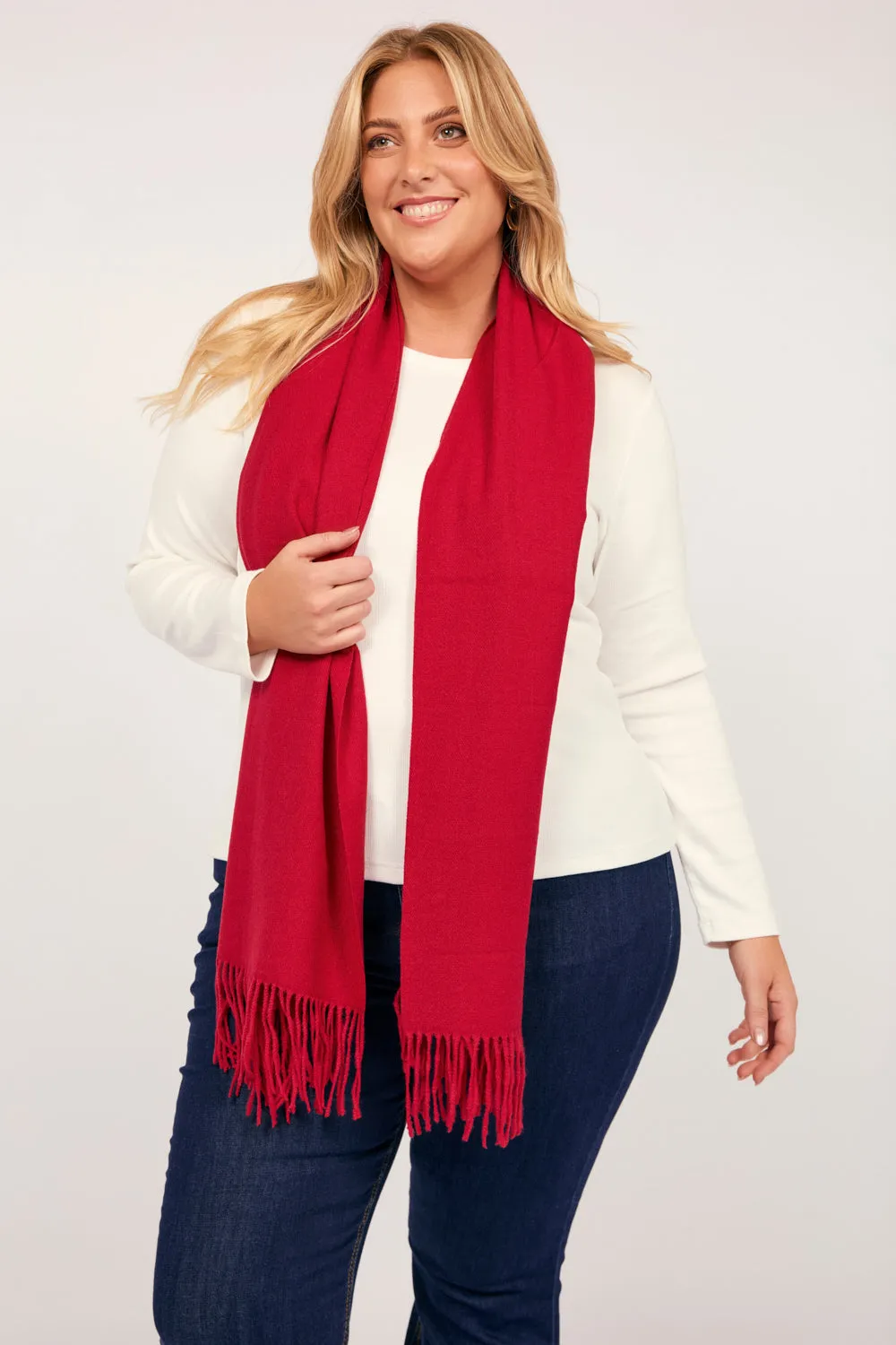 Cherry Scarf in Red