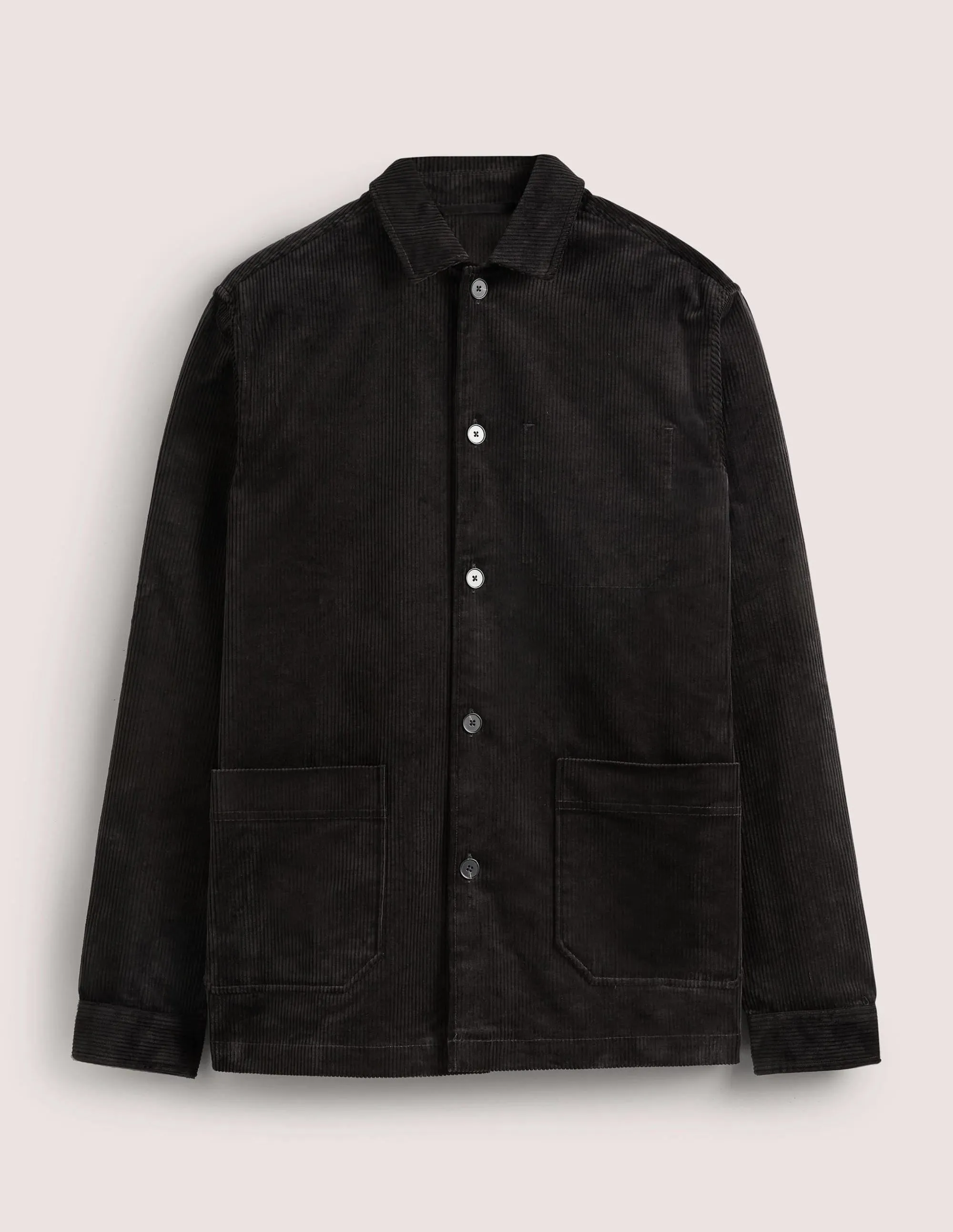 Chunky Cord Shacket-Dark Grey