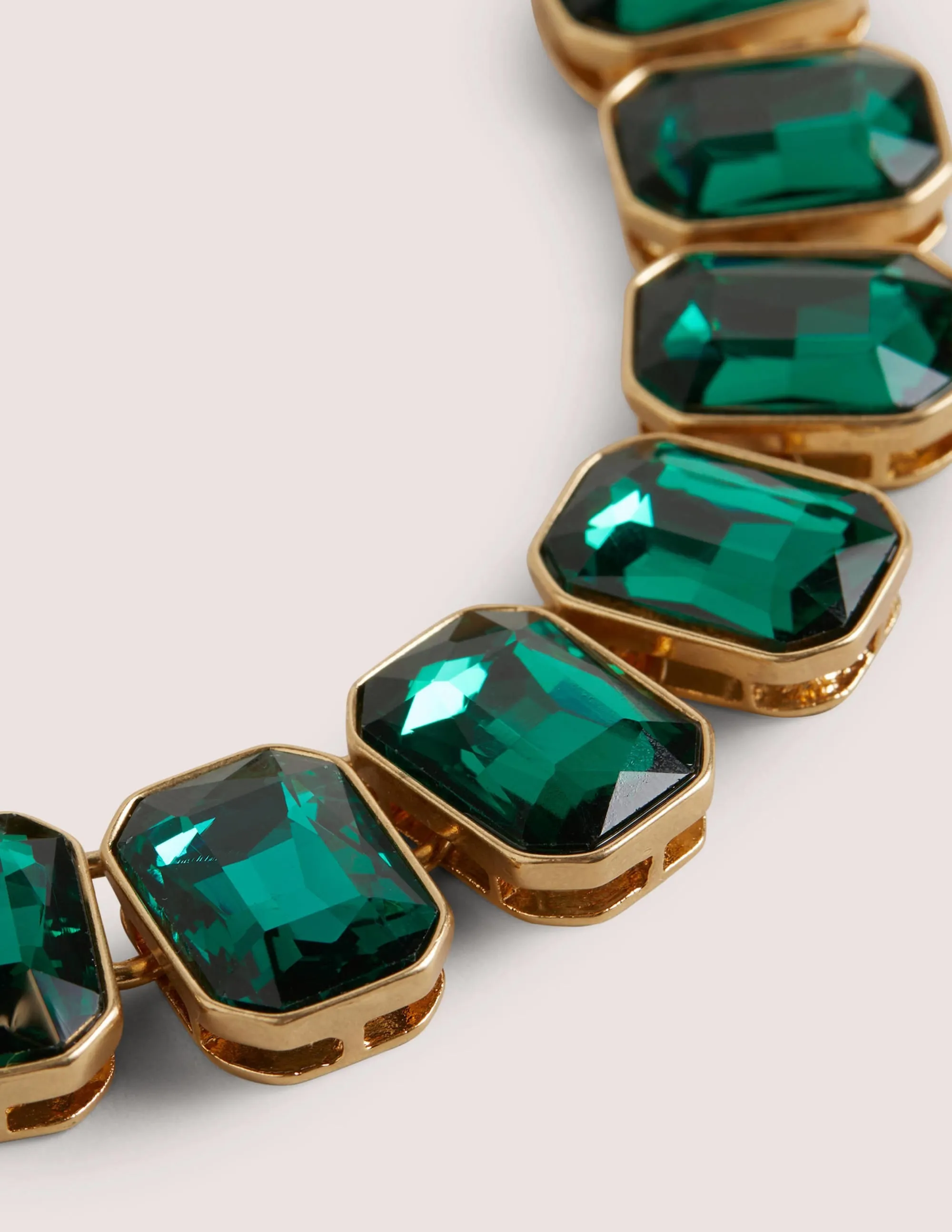 Chunky Jewelled Necklace-Green