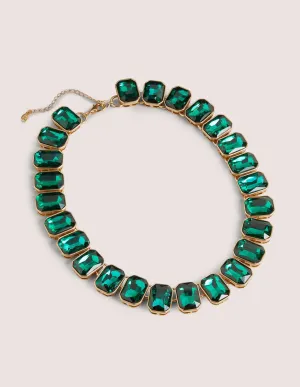 Chunky Jewelled Necklace-Green
