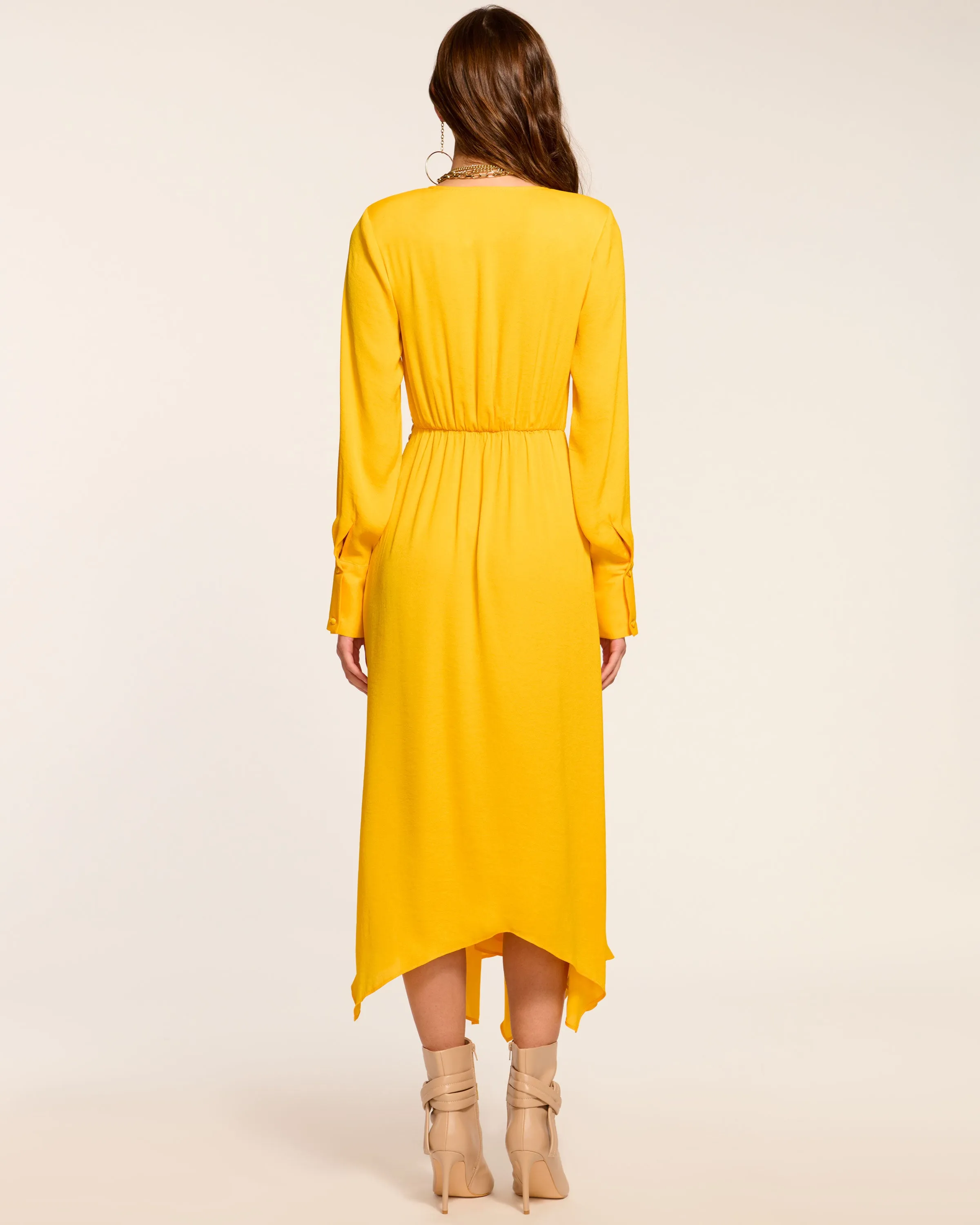 Colorblock Tatia Long Sleeve Midi Dress