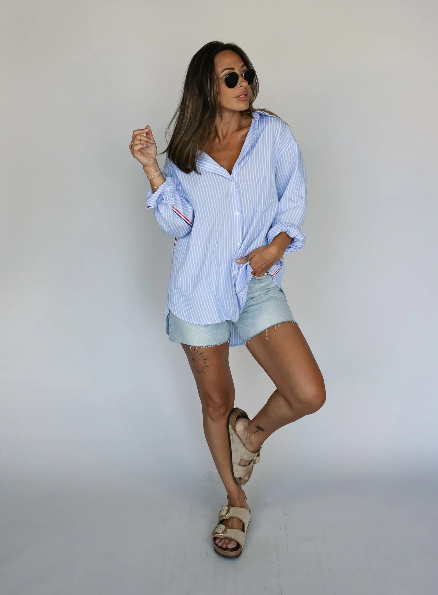 *COMING BACK* Joey Striped Button Down