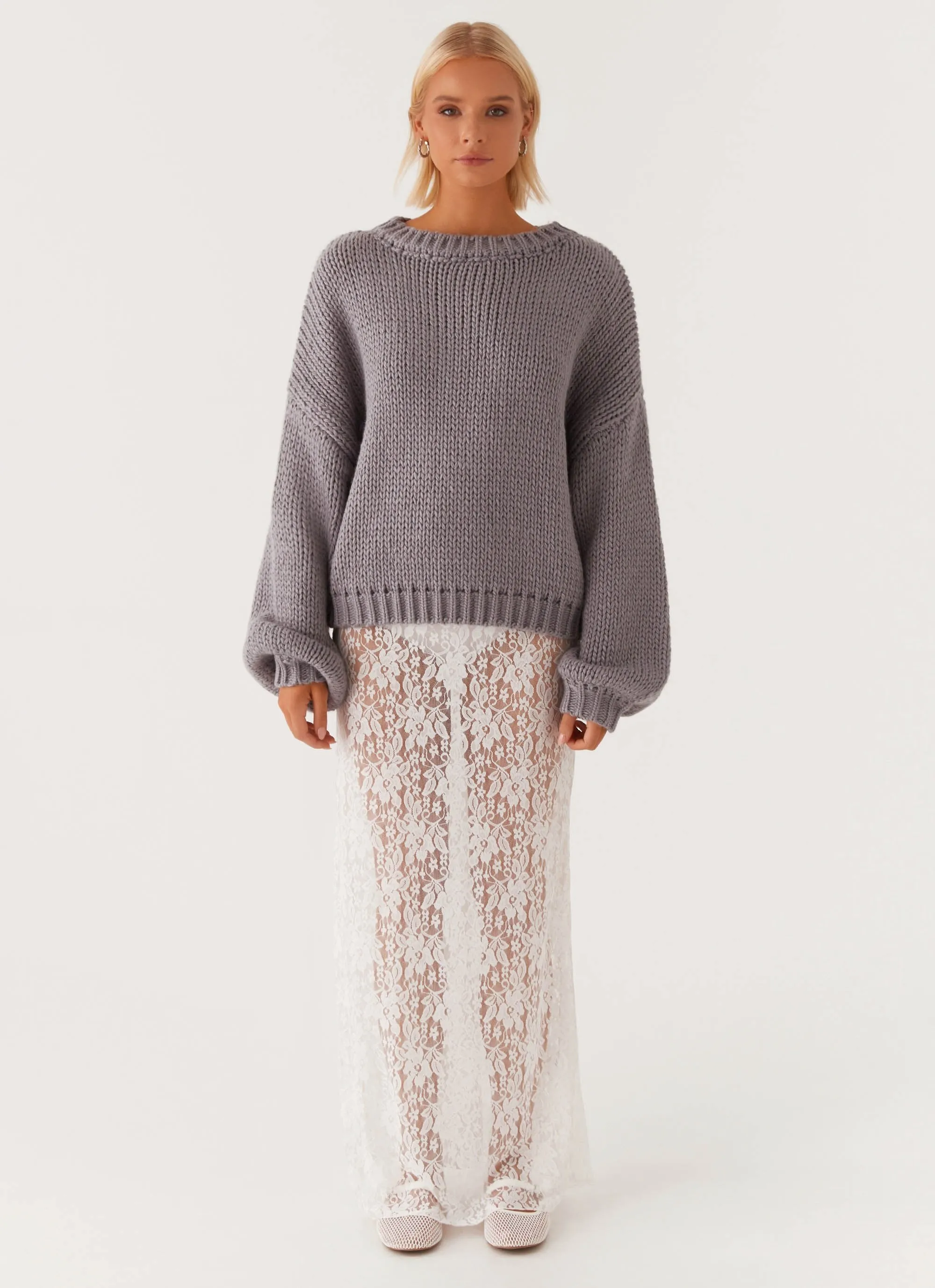Costella Knit Sweater - Grey