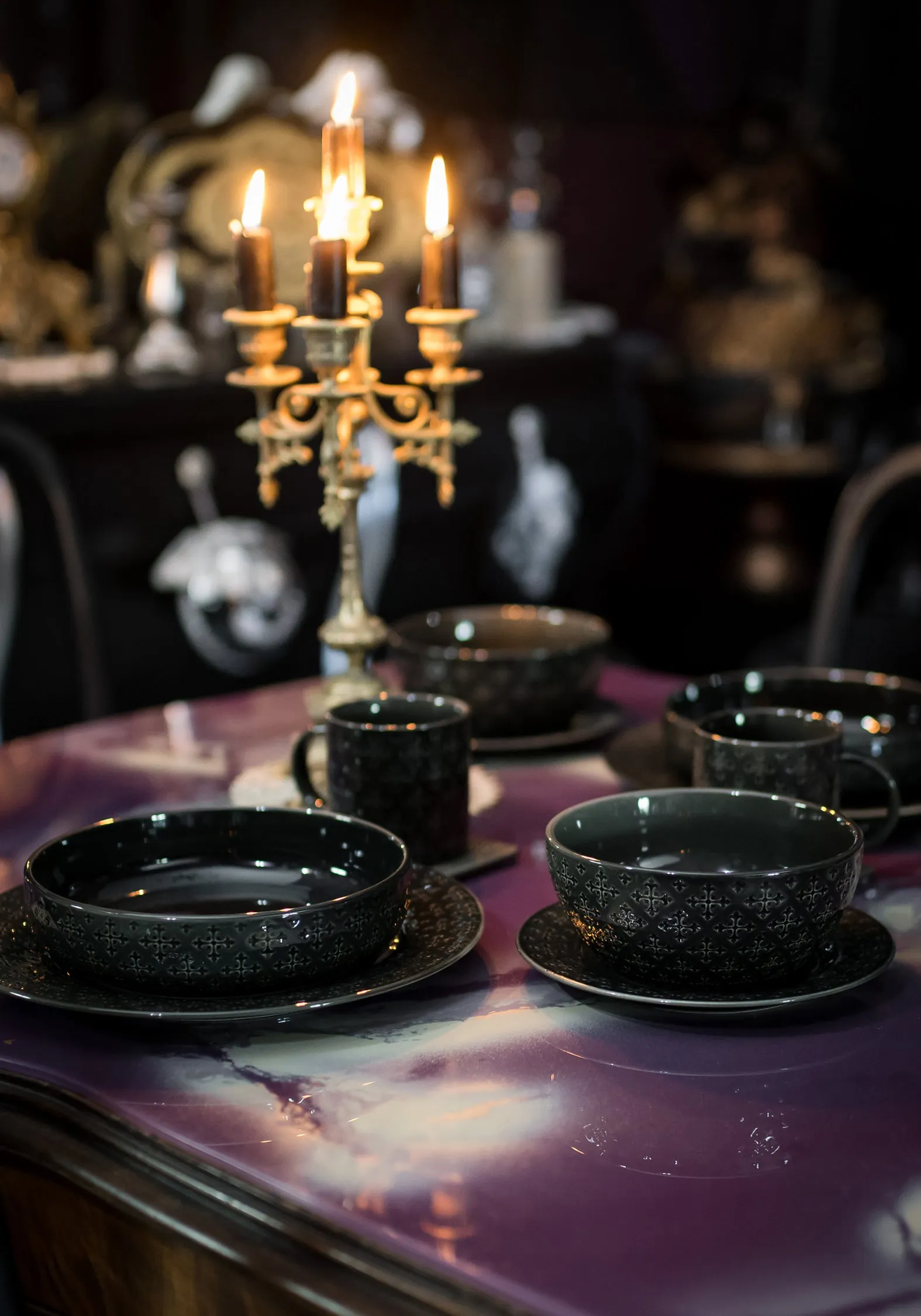 Crux Debossed Ombre Pasta Bowl (4 Piece Set)