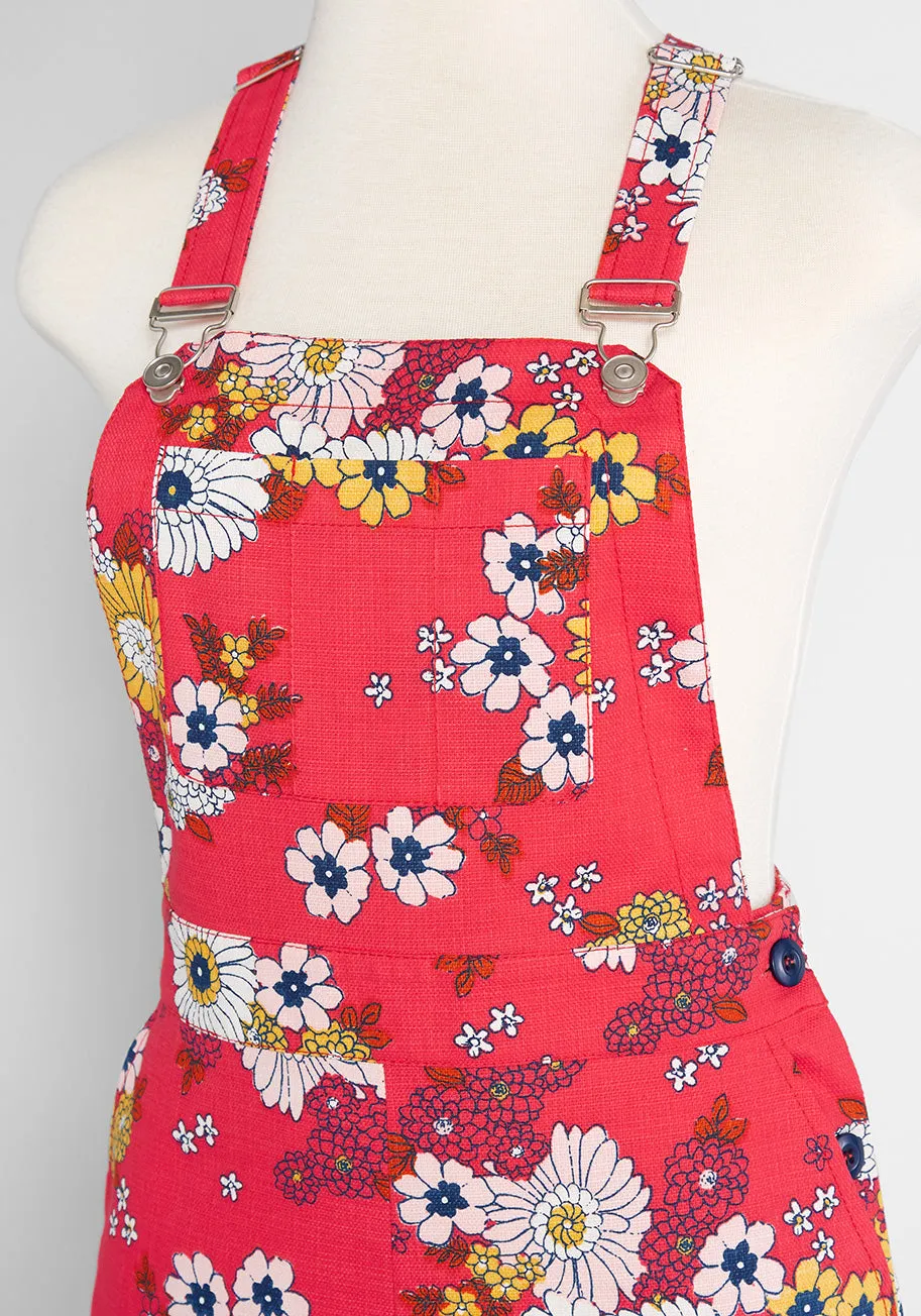 Dazed Summer Days Cotton Shortalls