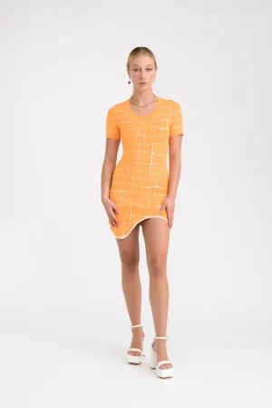 DEXTER AQUA SHORT SLEEVE MINI DRESS