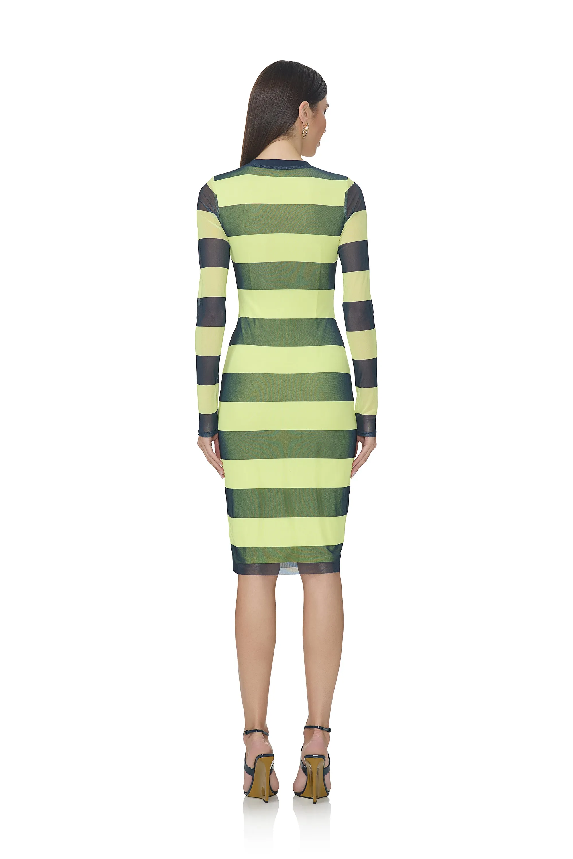 Diane Dress - Lime Rugby