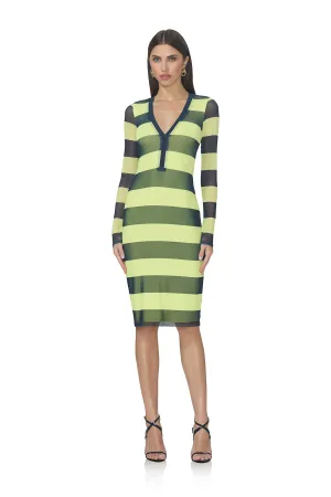 Diane Dress - Lime Rugby