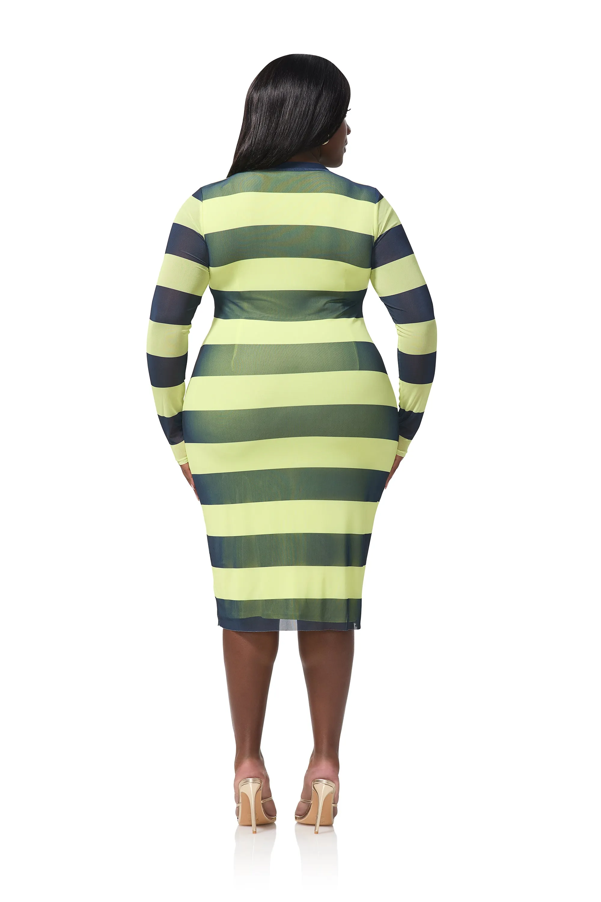 Diane Dress - Lime Rugby
