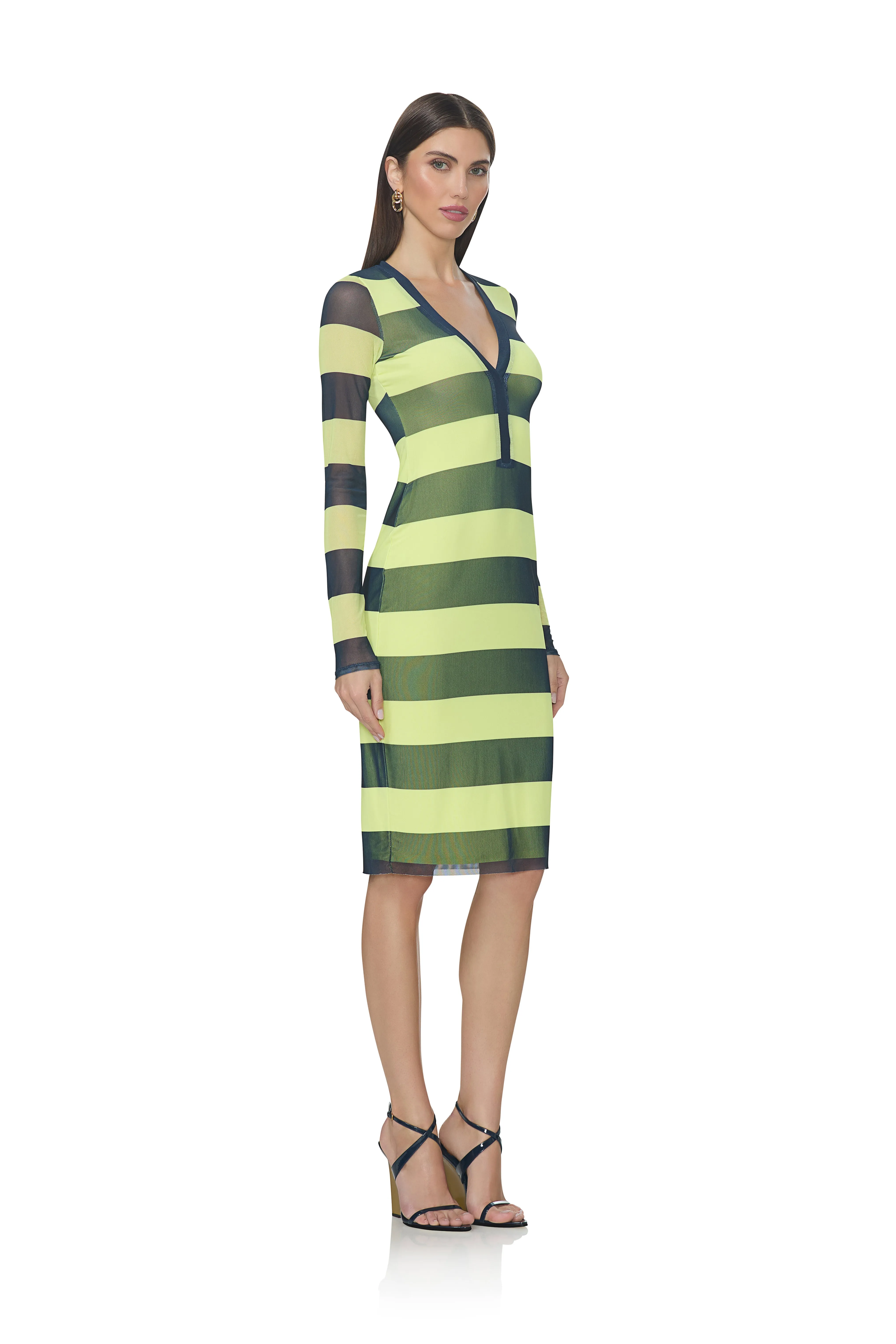 Diane Dress - Lime Rugby