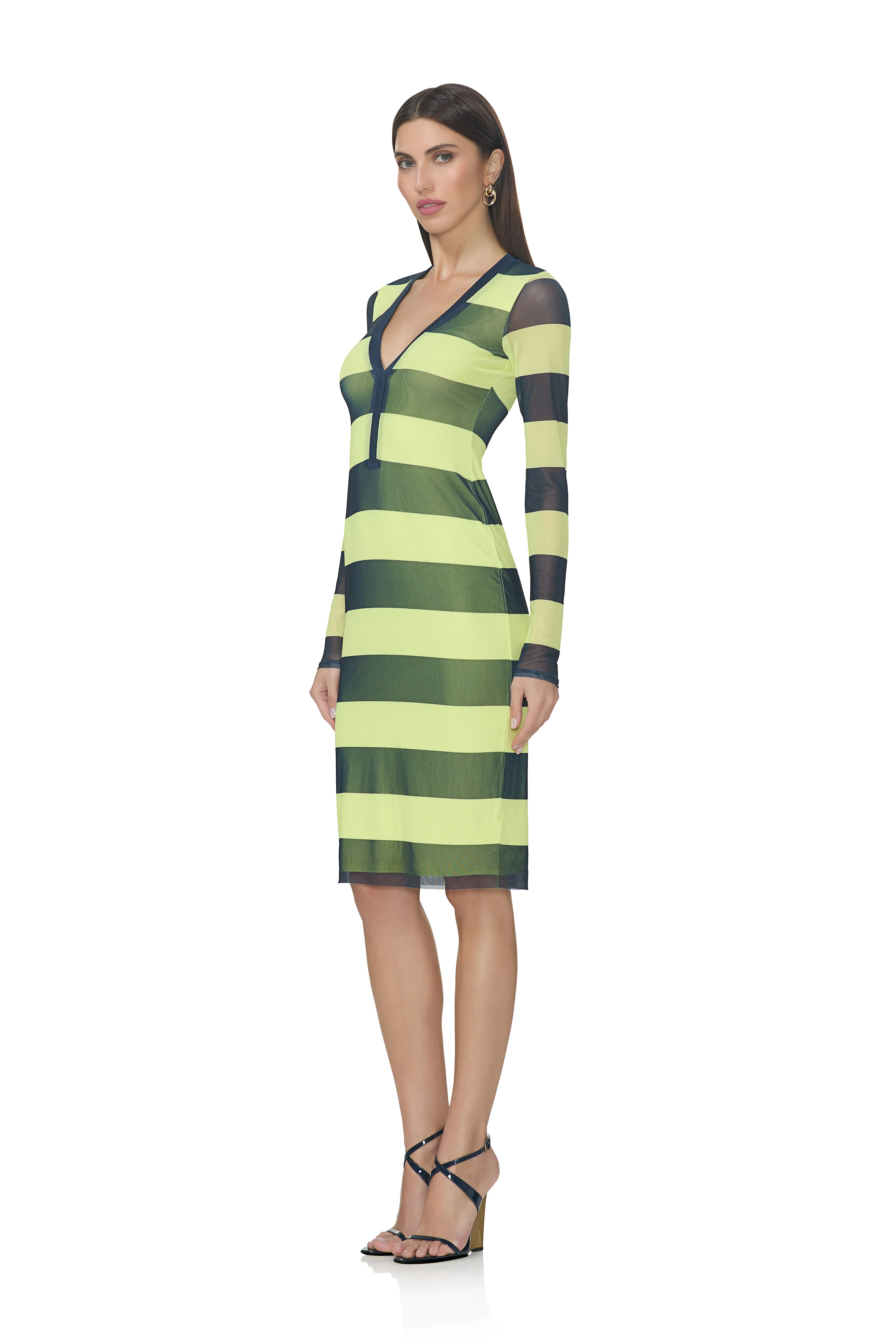 Diane Dress - Lime Rugby