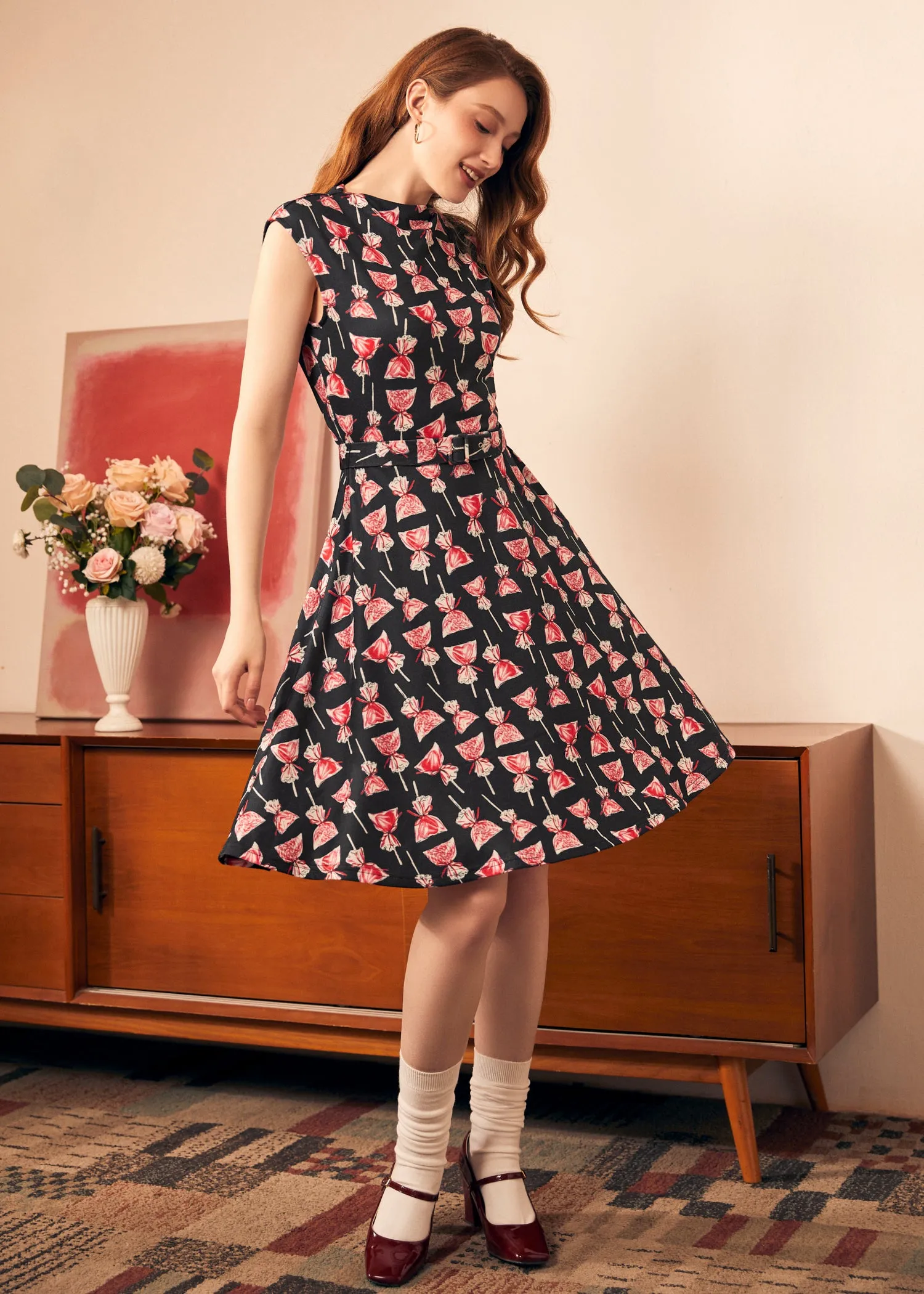 Eclipse Elegance Fit & Flare Dress