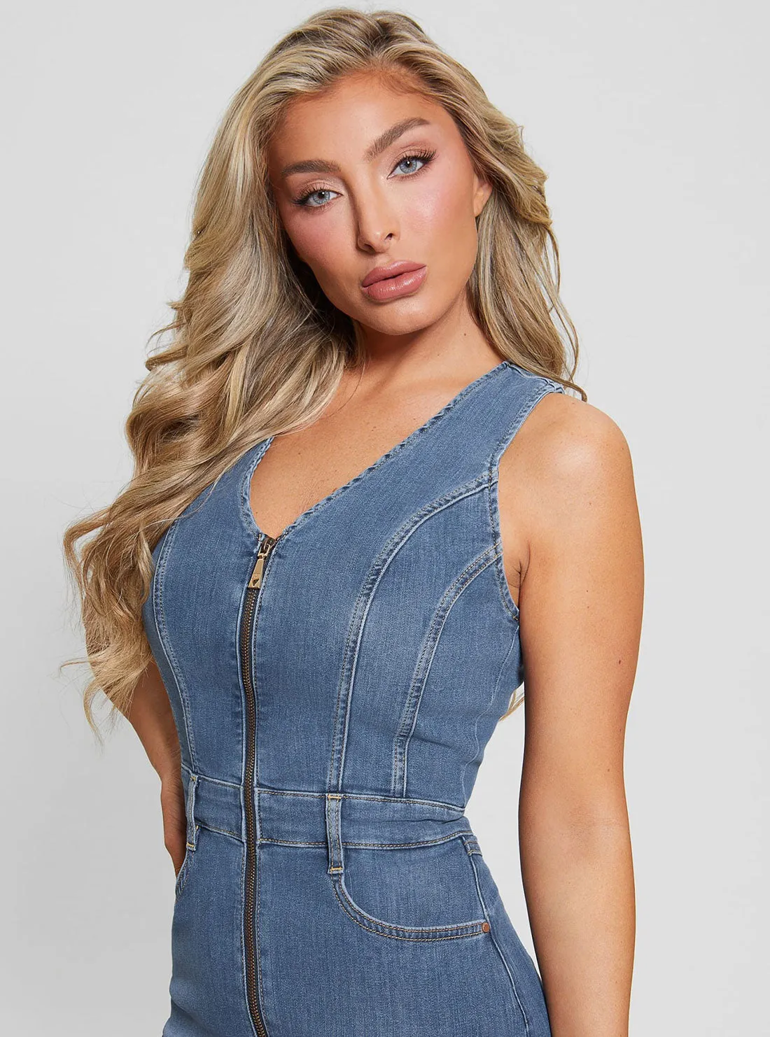 Eco Blue Micol Denim Mini Dress