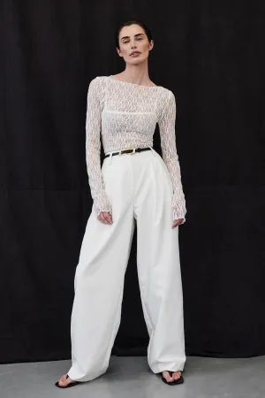 EDEN WHITE TAILORED PANT