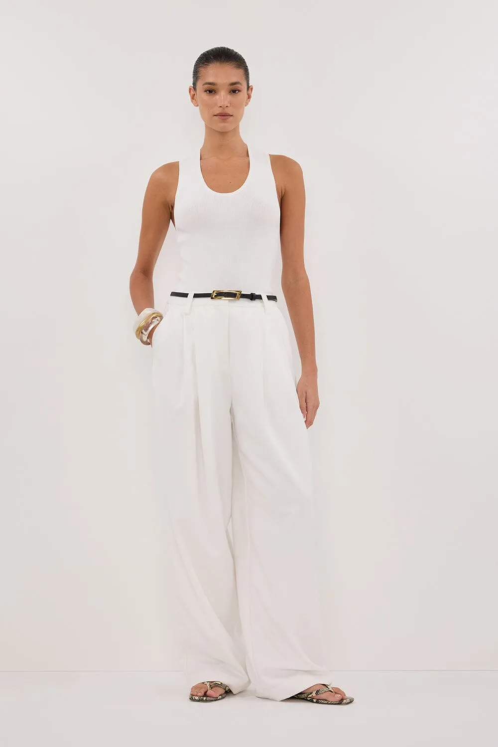 EDEN WHITE TAILORED PANT