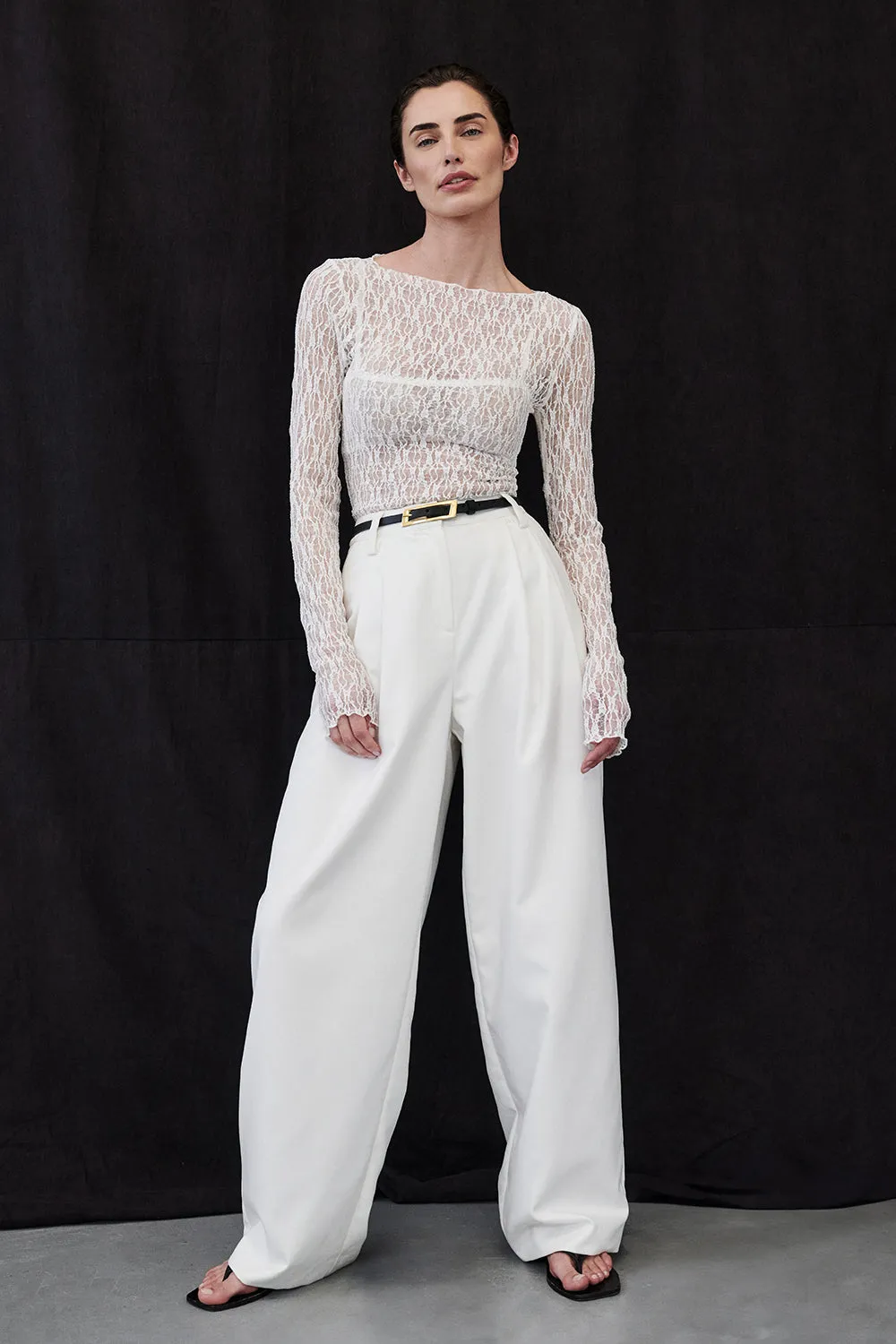 EDEN WHITE TAILORED PANT
