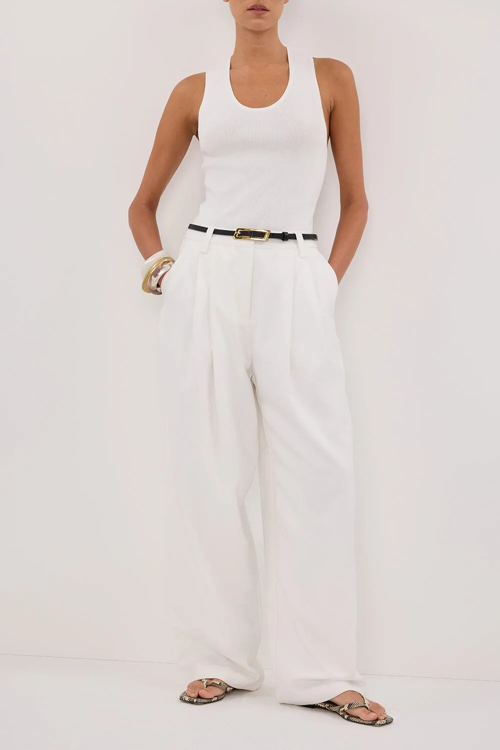 EDEN WHITE TAILORED PANT