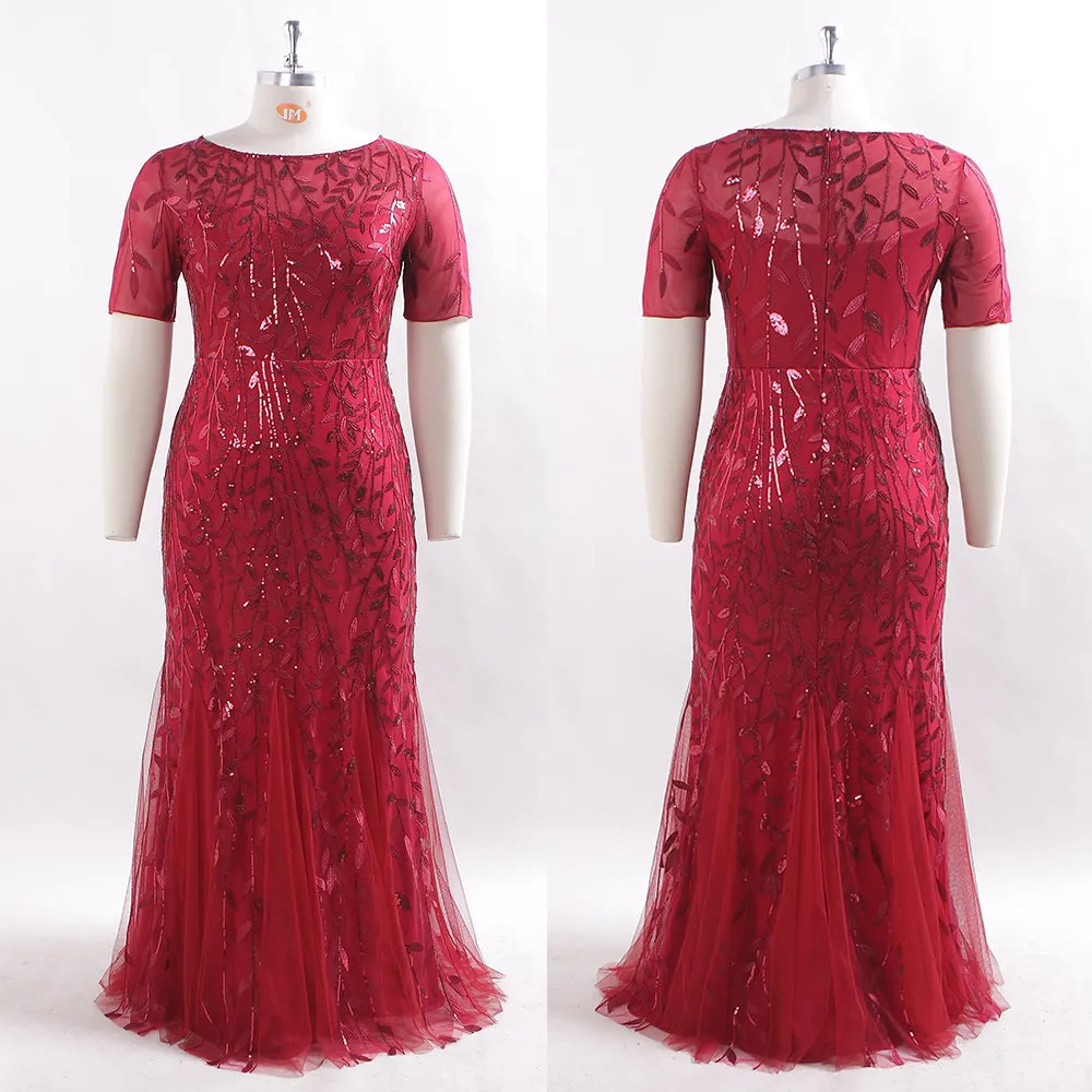 Elegant Party Sequin Mesh Formal Evening Tulle Dresses
