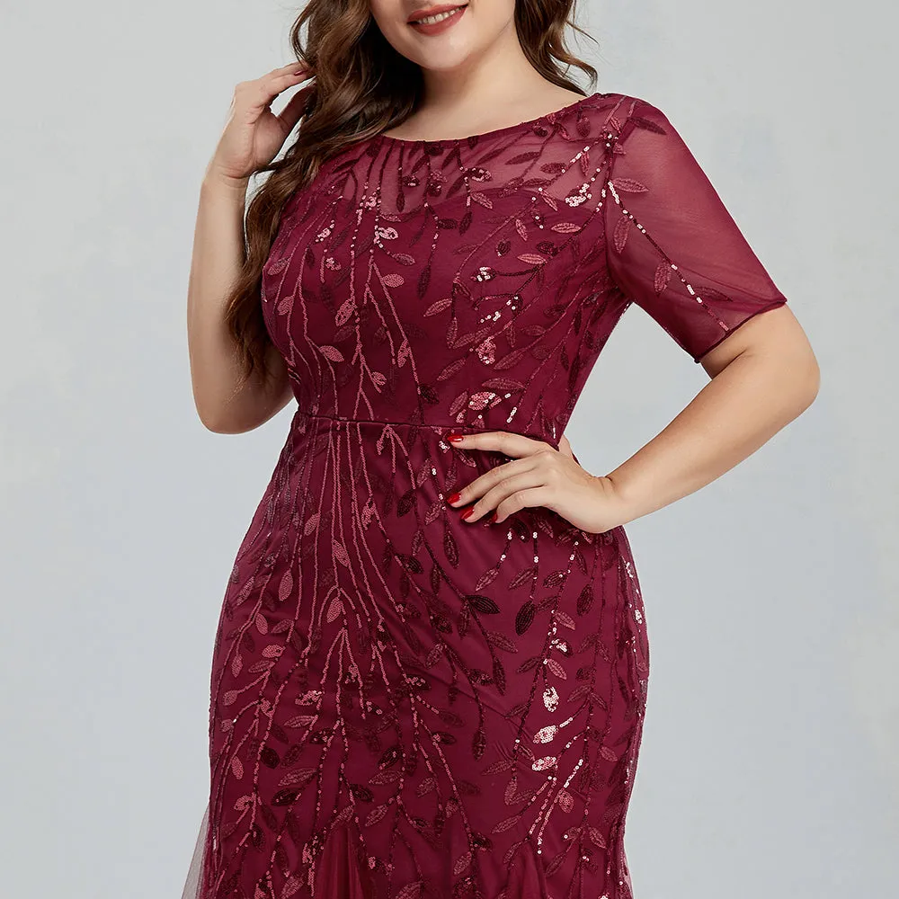Elegant Party Sequin Mesh Formal Evening Tulle Dresses