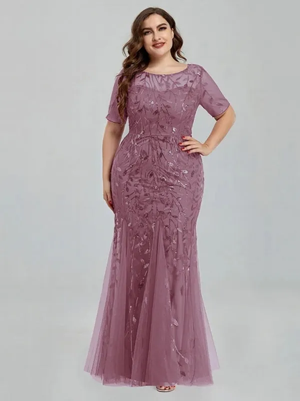 Elegant Party Sequin Mesh Formal Evening Tulle Dresses