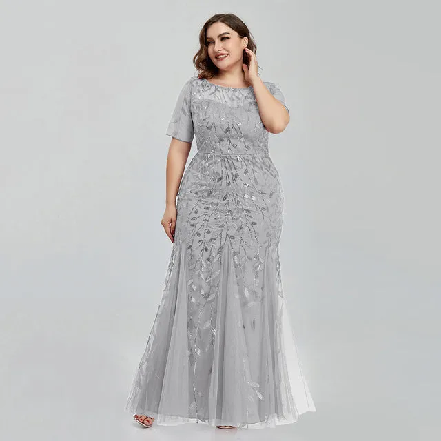 Elegant Party Sequin Mesh Formal Evening Tulle Dresses