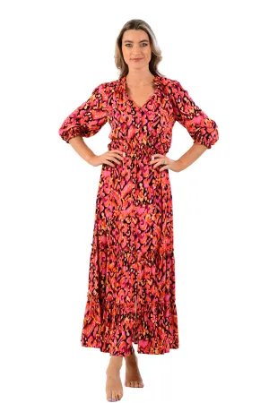 Eliza Dress / Orange Multi