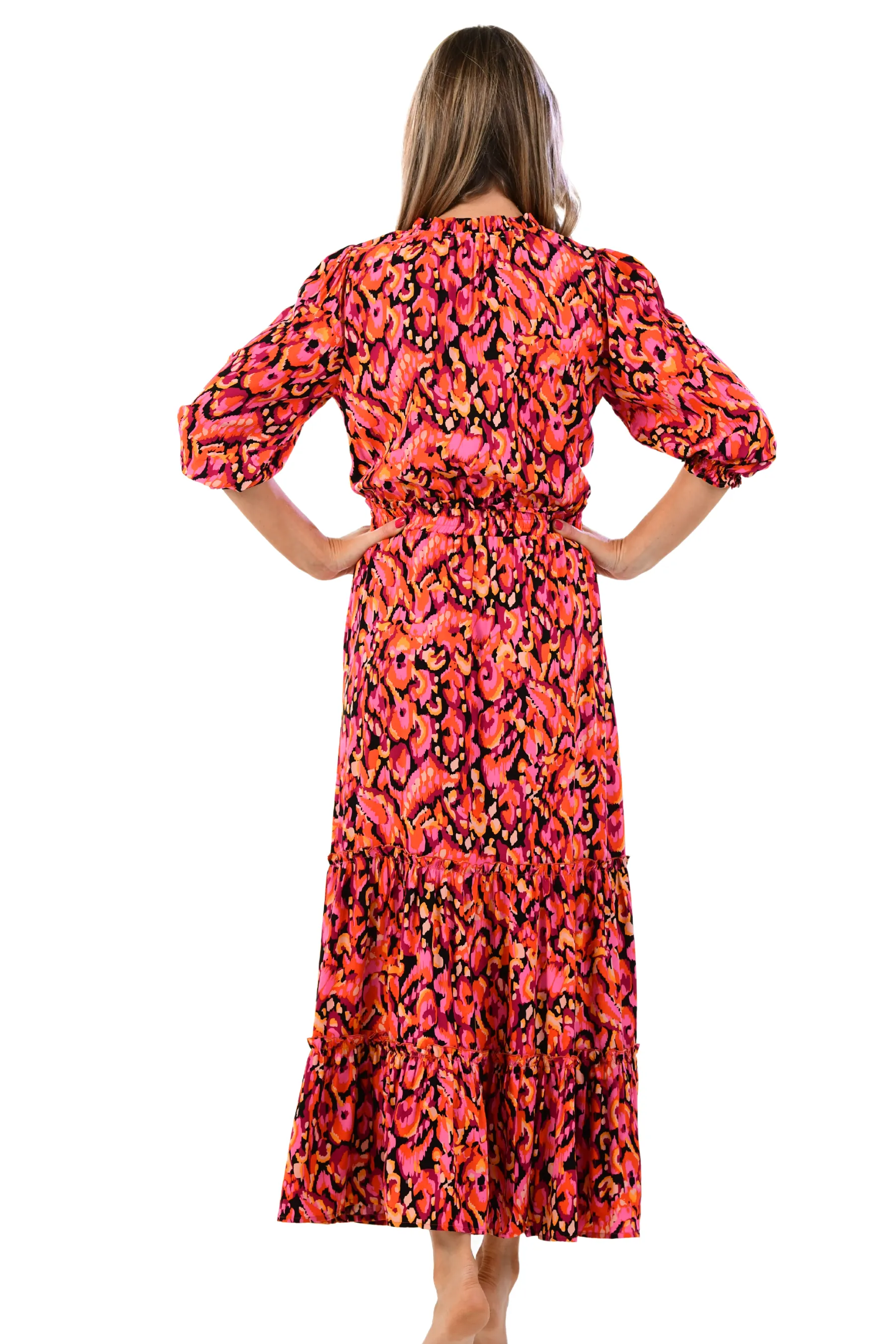 Eliza Dress / Orange Multi