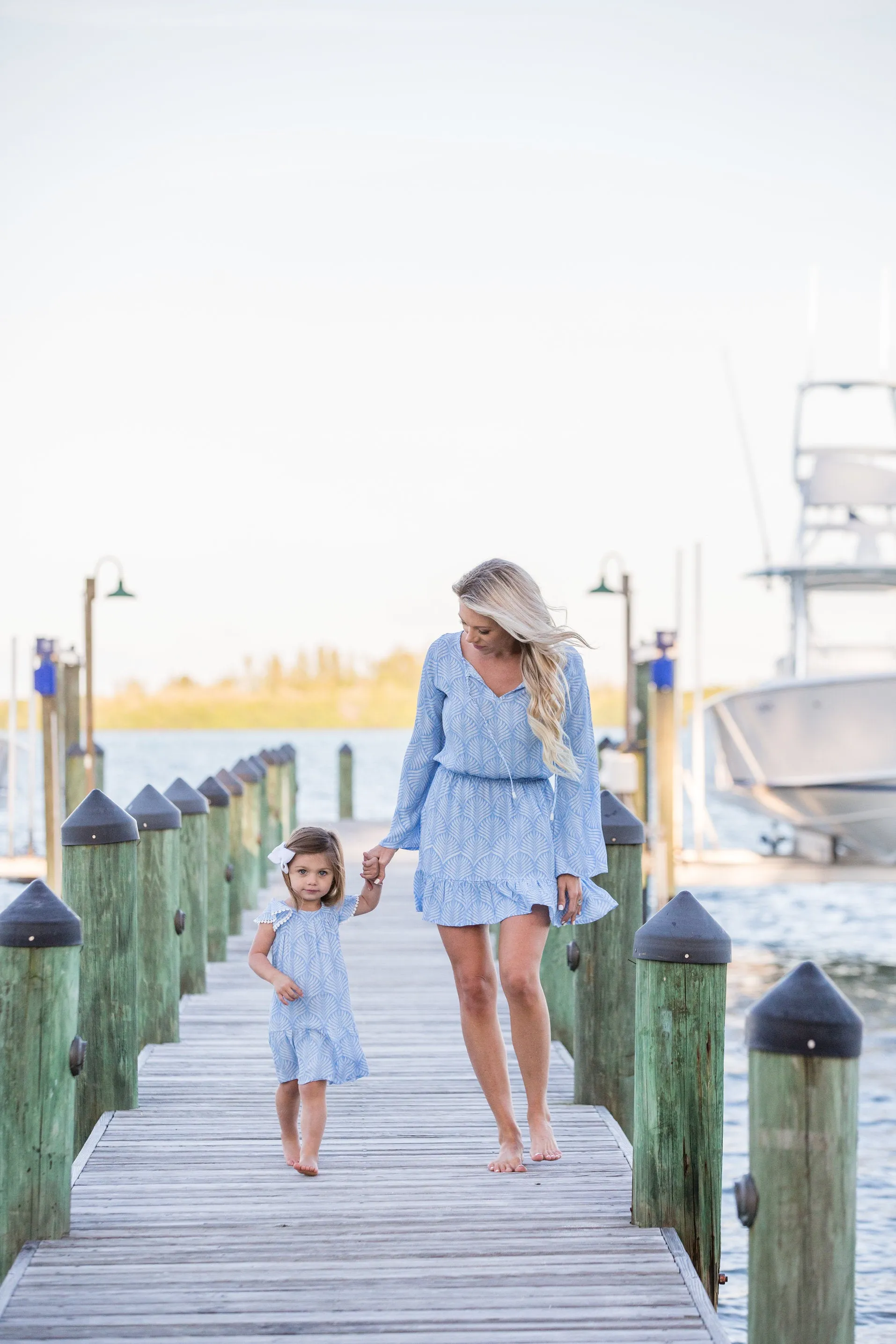 Ellie Dress / Periwinkle Palm