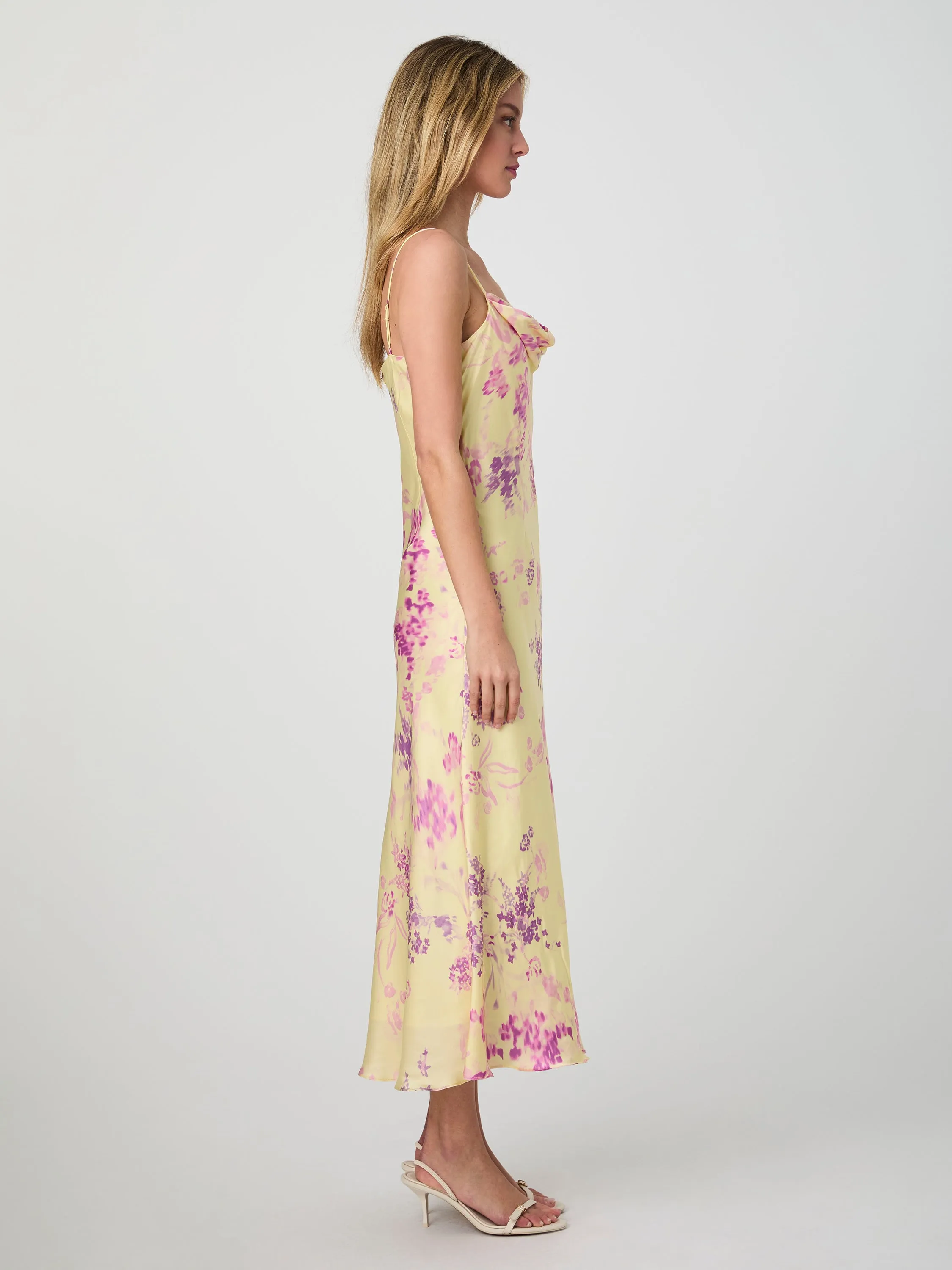 Elyria Oona Satin Midi Dress