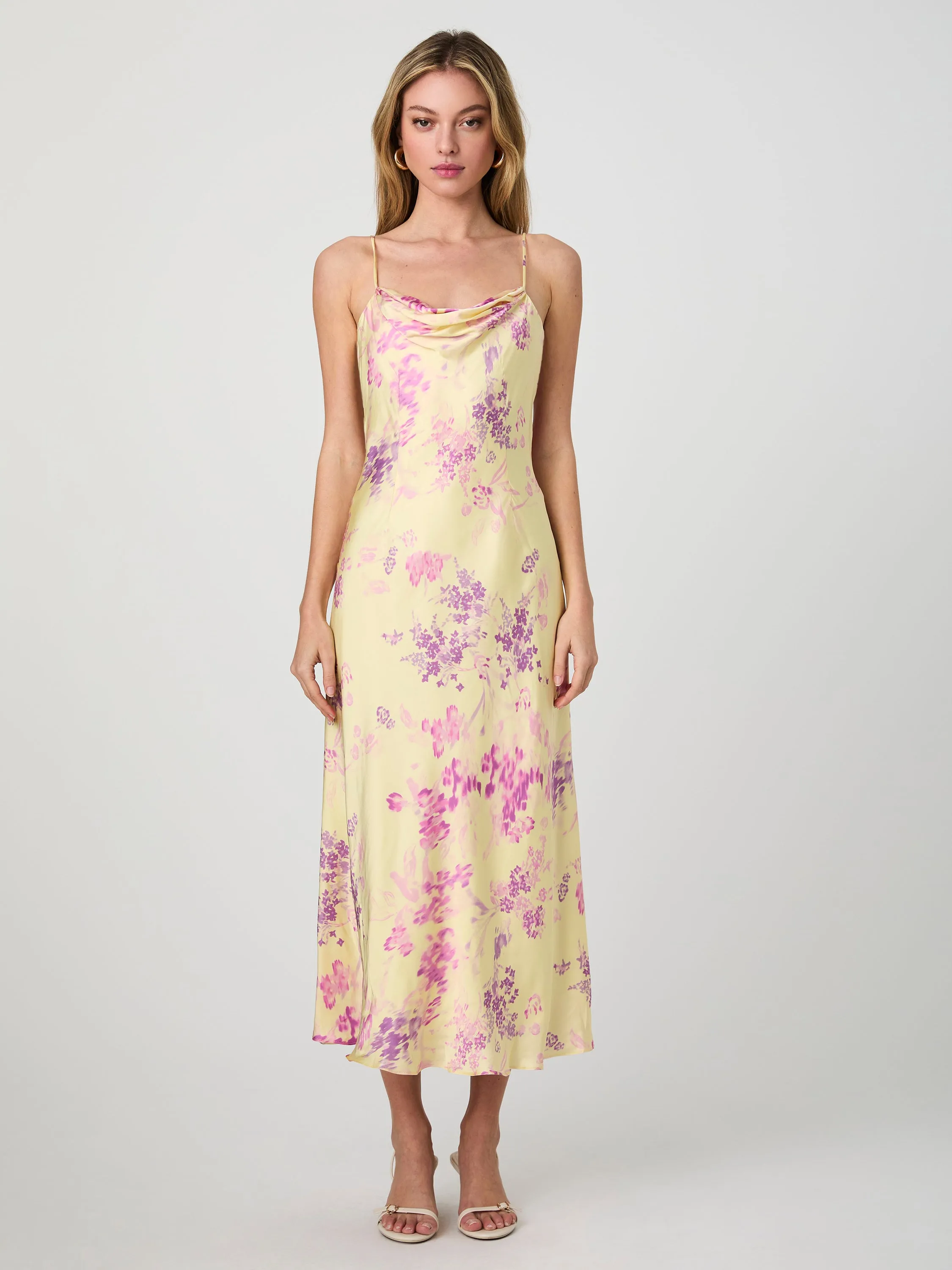 Elyria Oona Satin Midi Dress