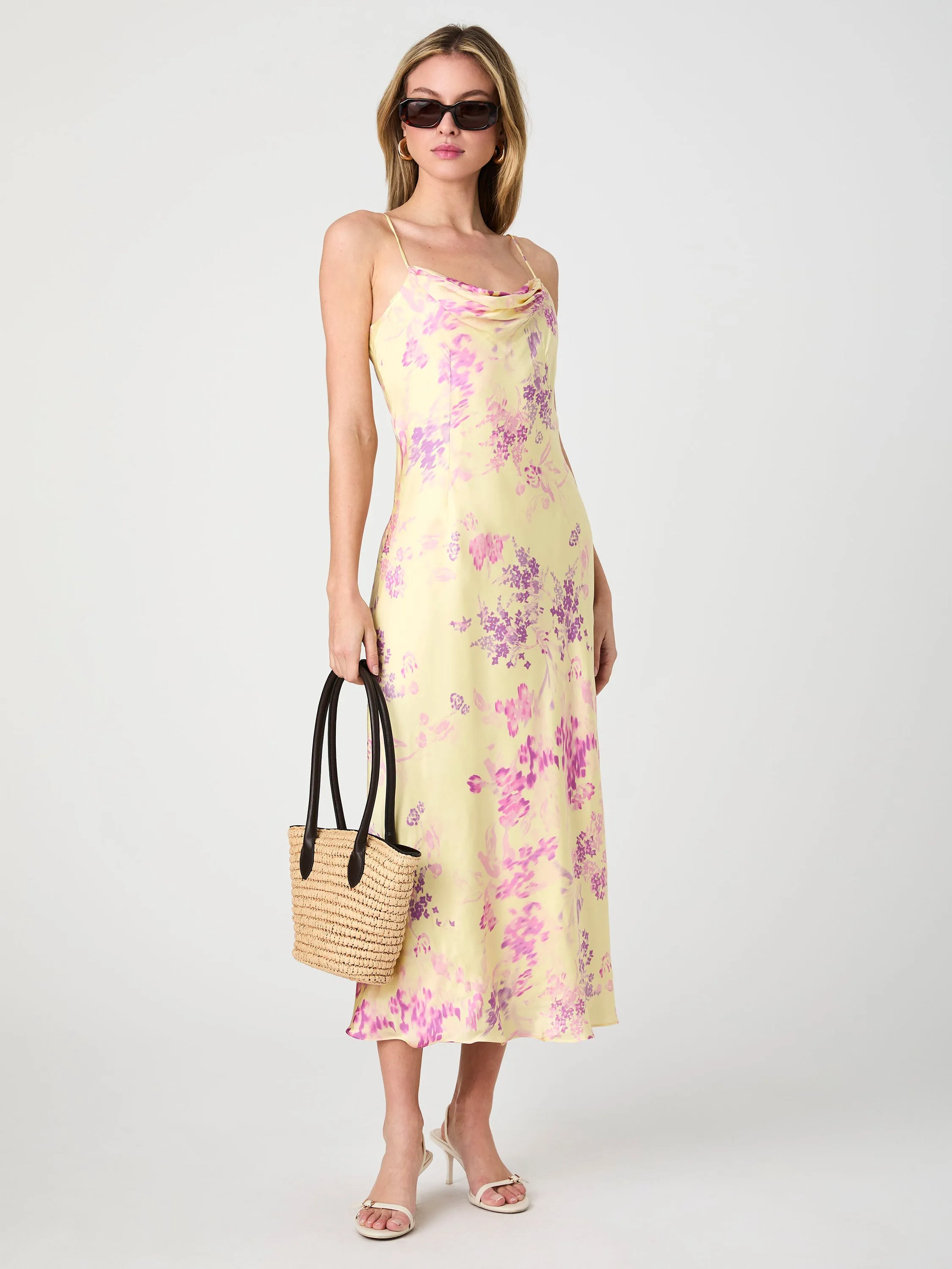 Elyria Oona Satin Midi Dress