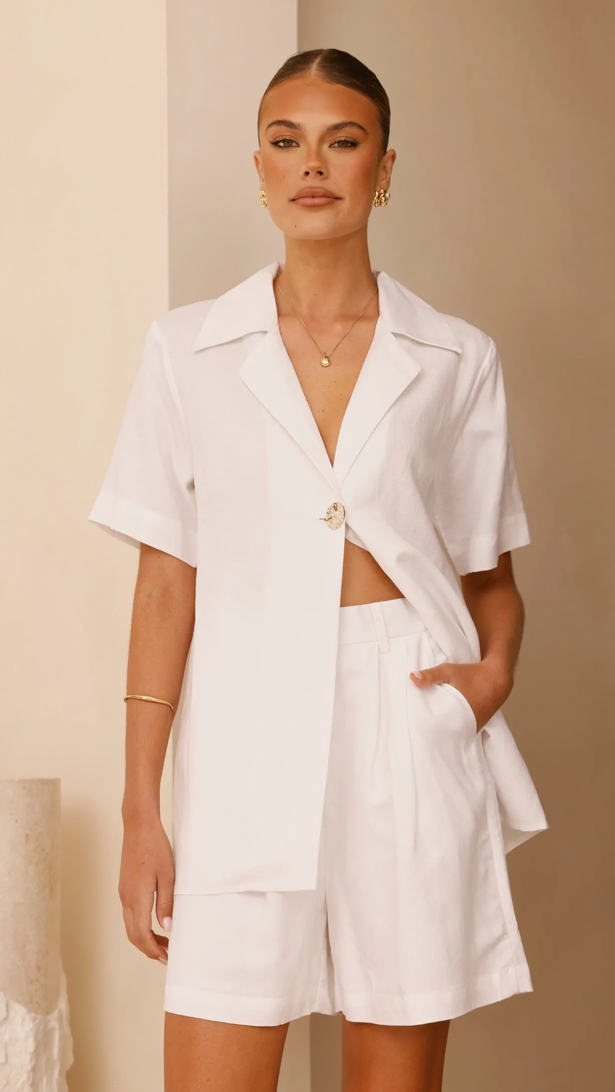 Emmaline Shorts - White