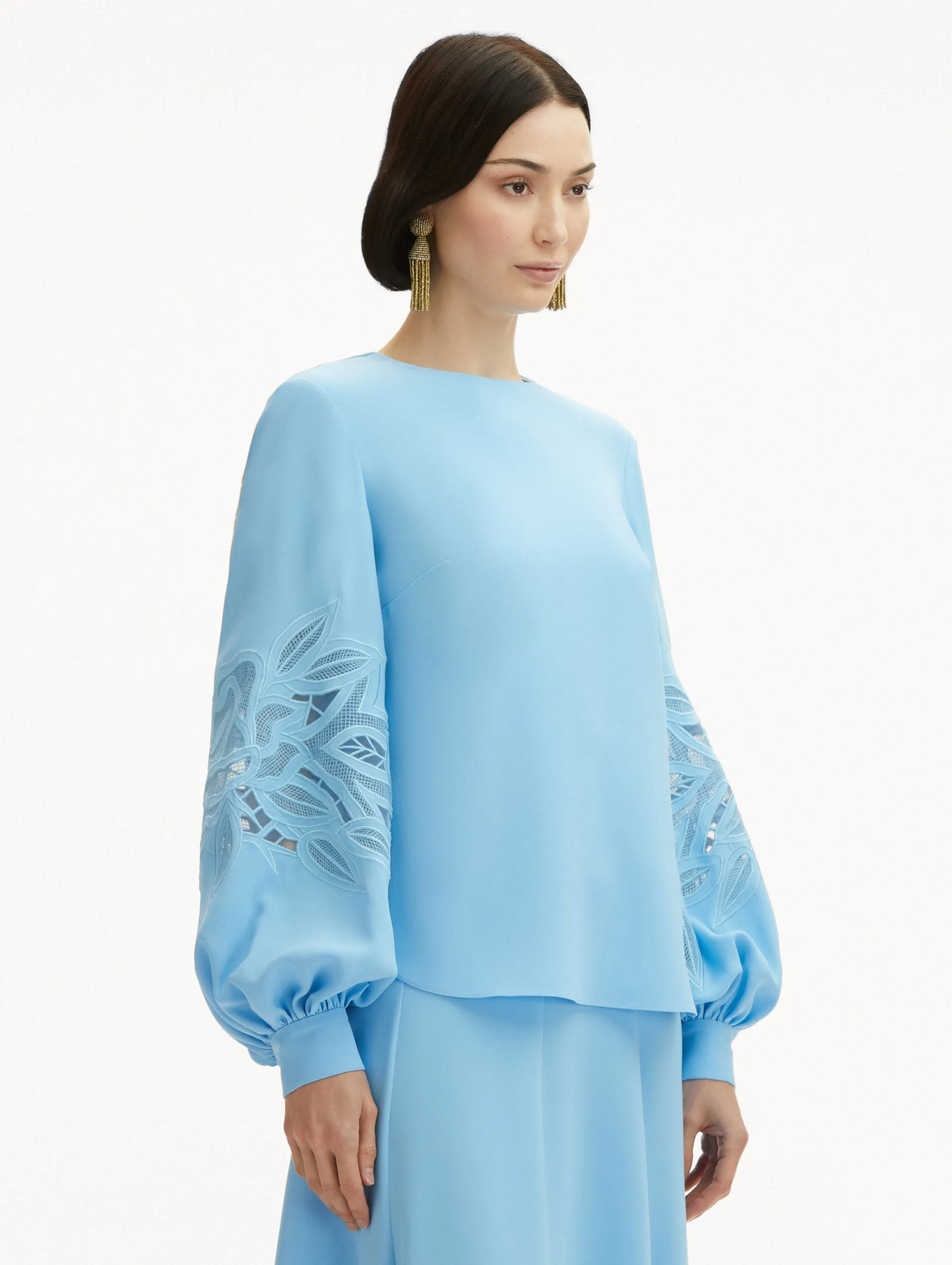 English Rose Cutout Blouse