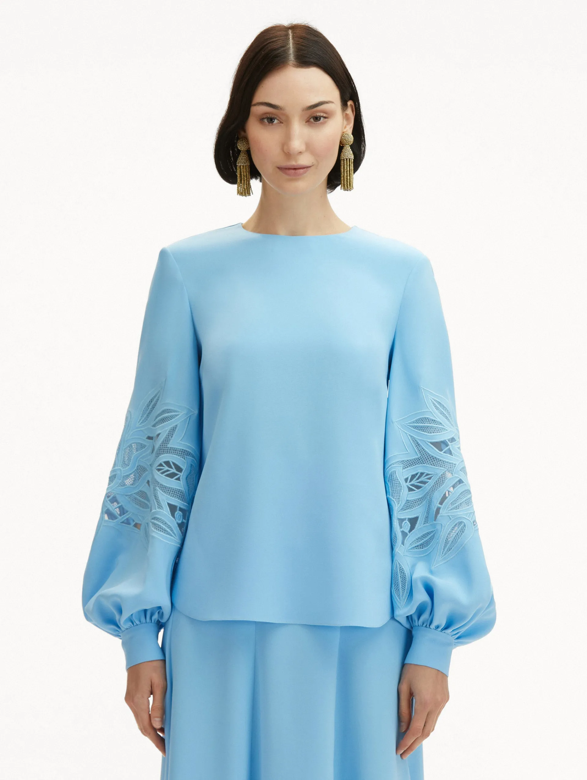 English Rose Cutout Blouse