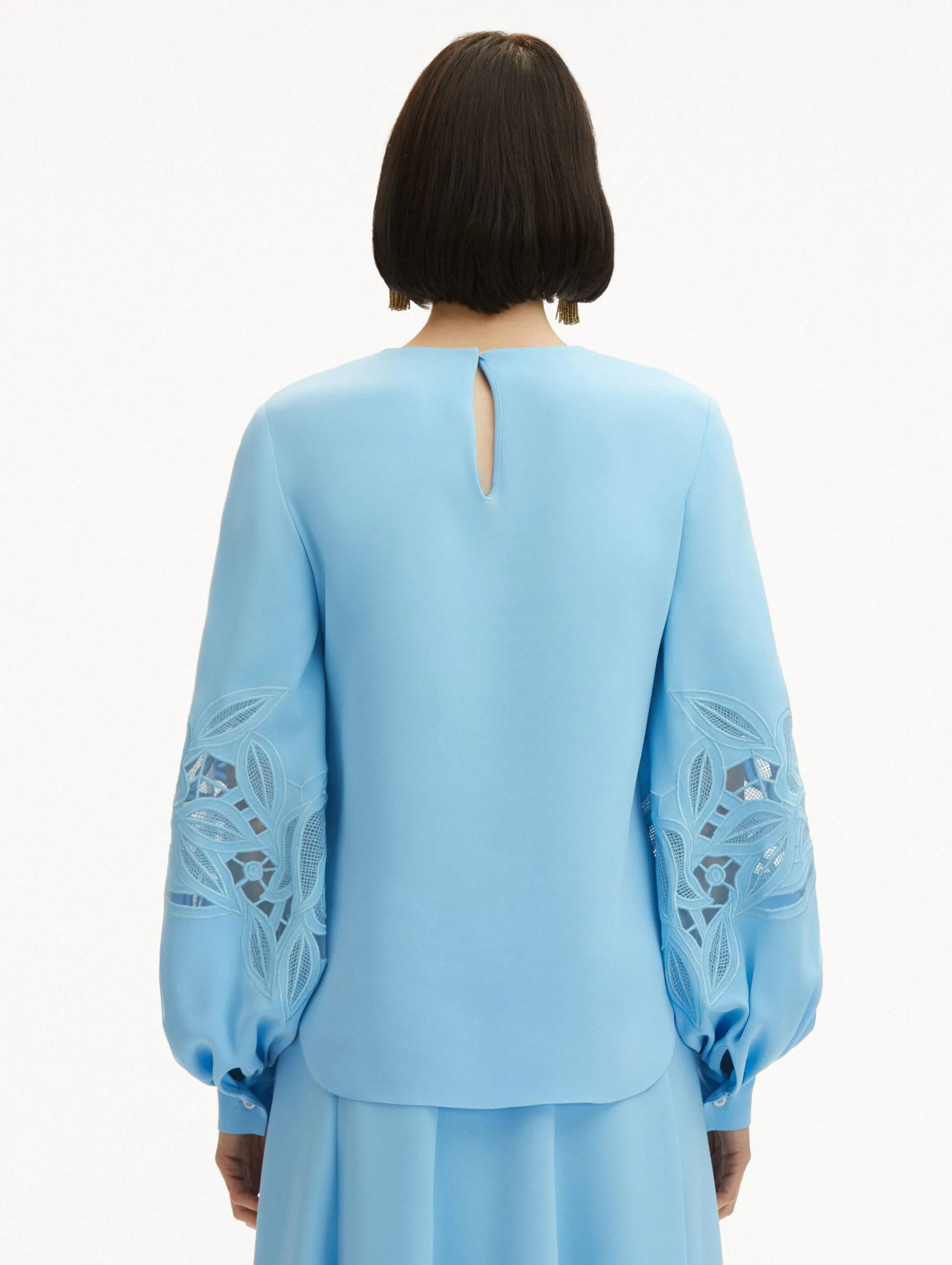 English Rose Cutout Blouse