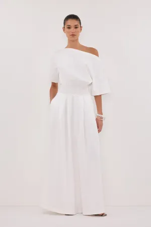ESME WHITE ASYM MAXI DRESS