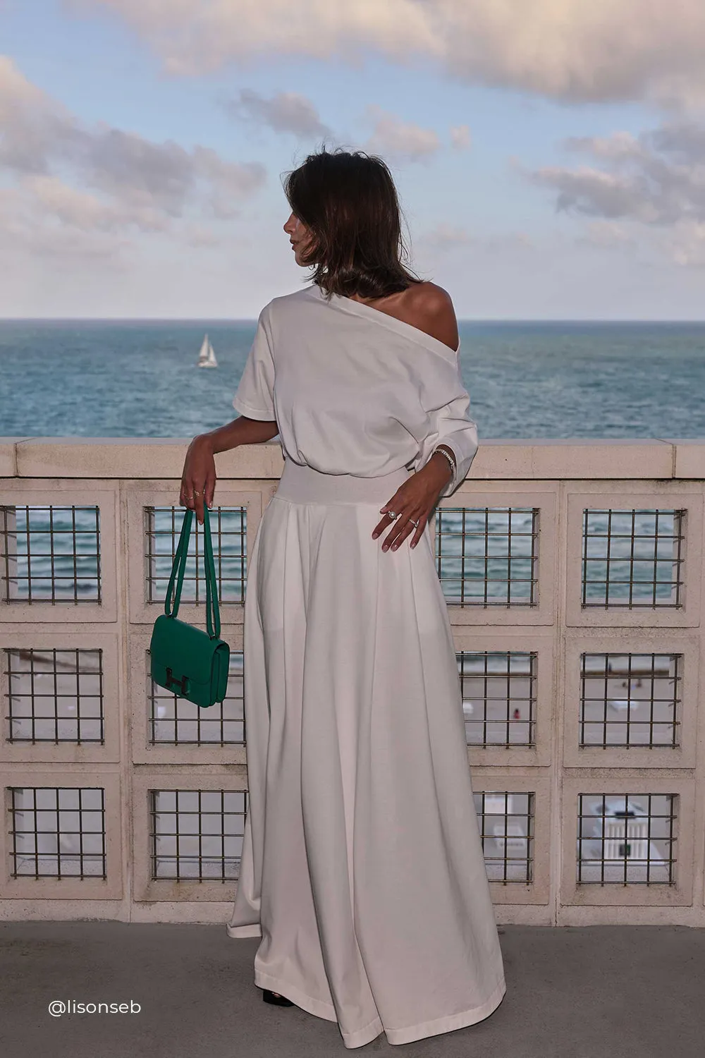 ESME WHITE ASYM MAXI DRESS