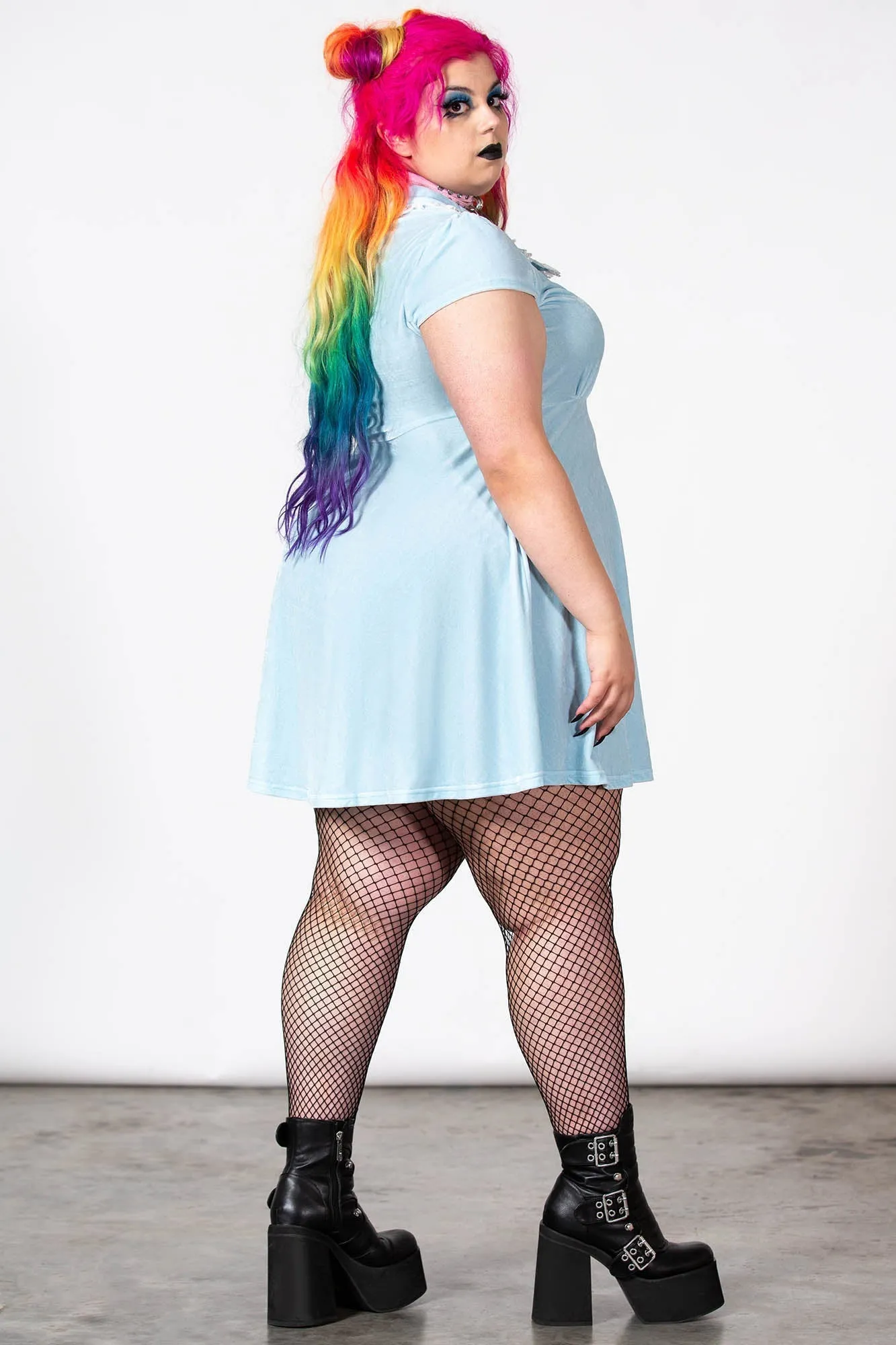 Every Mourning Collar Dress [PASTEL BLUE]