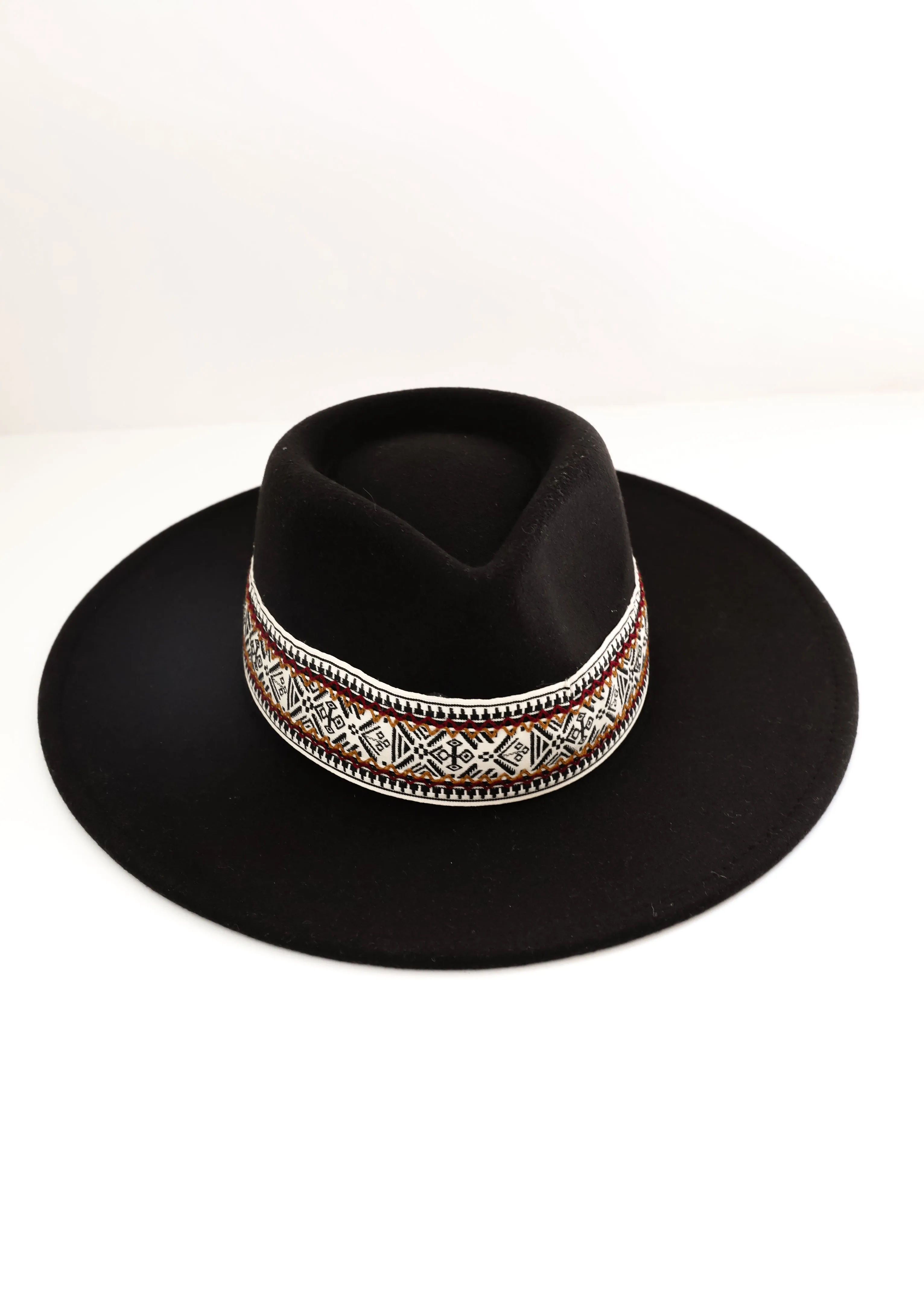 FINAL SALE - Out West Vibe Black Wide Brim Fedora Hat