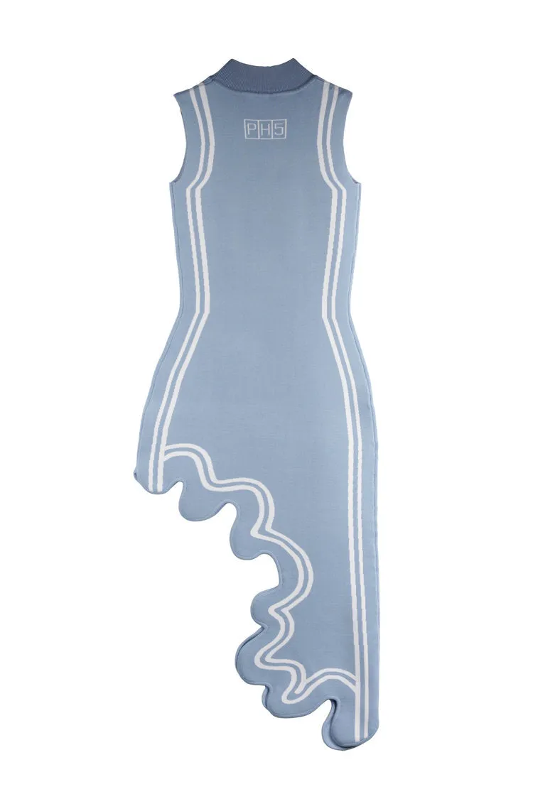Frida Wavy Asymmetric Dress