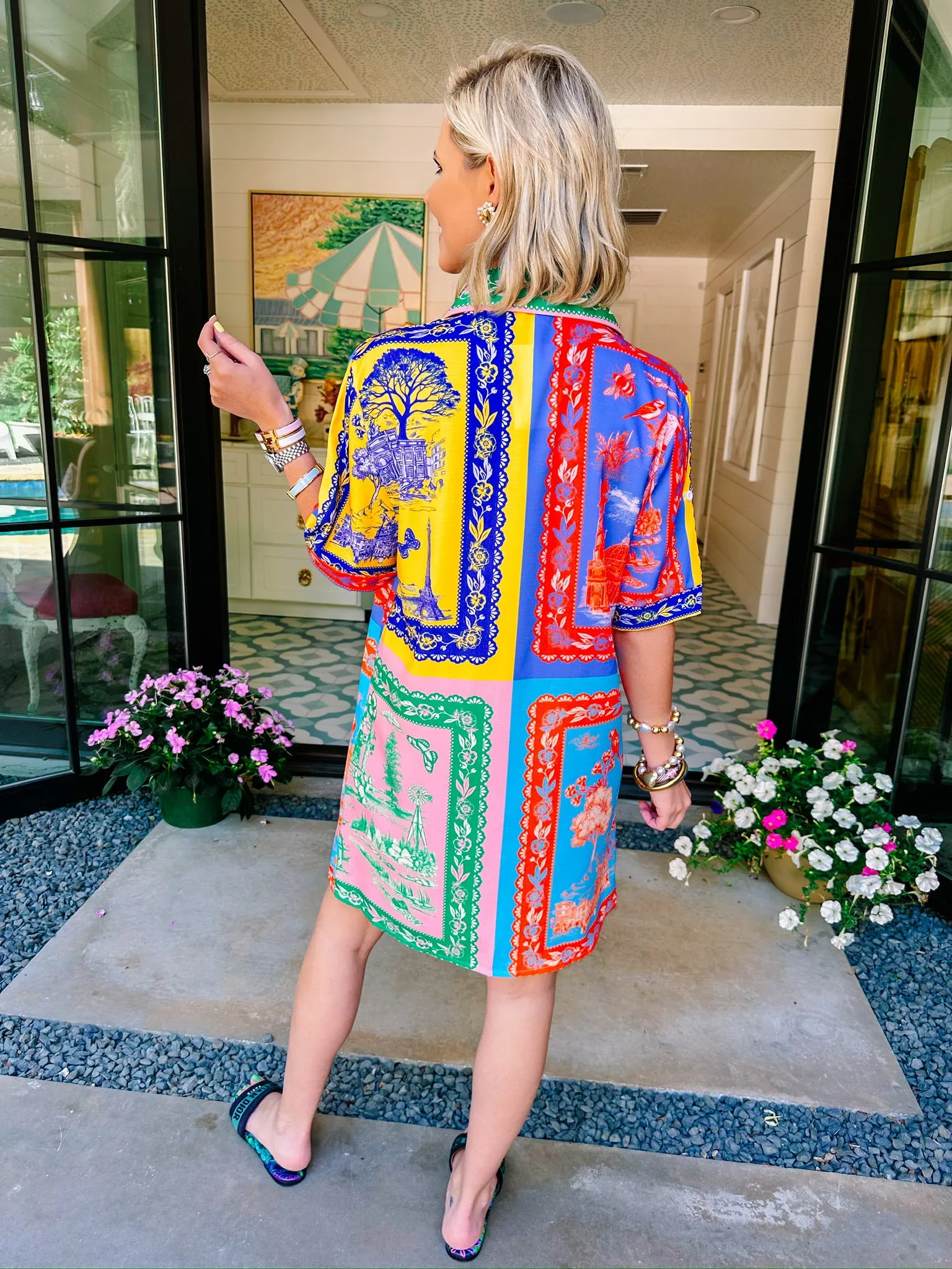 FROM CITY TO CITY TOILE BUTTON UP DRESS