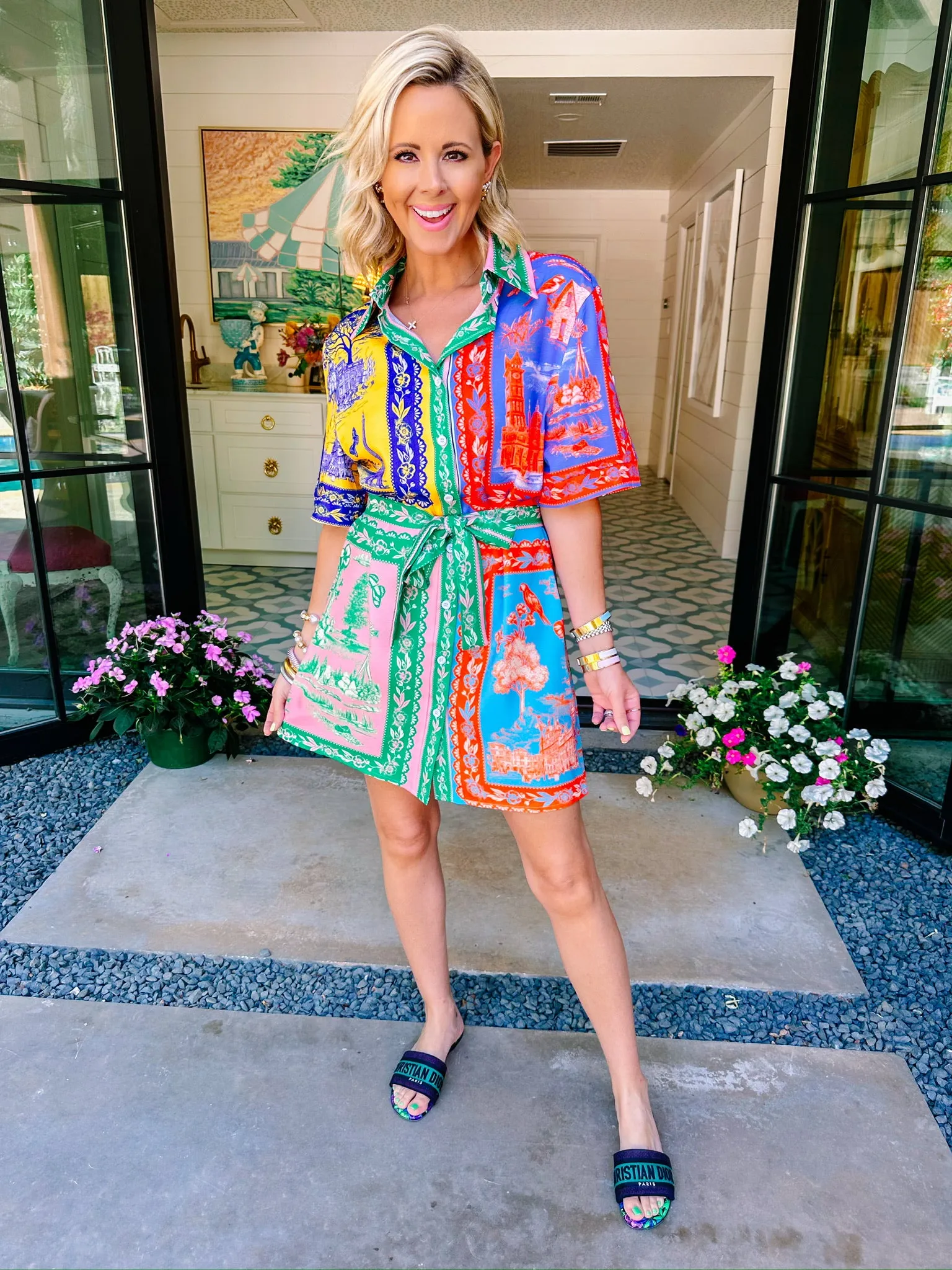 FROM CITY TO CITY TOILE BUTTON UP DRESS