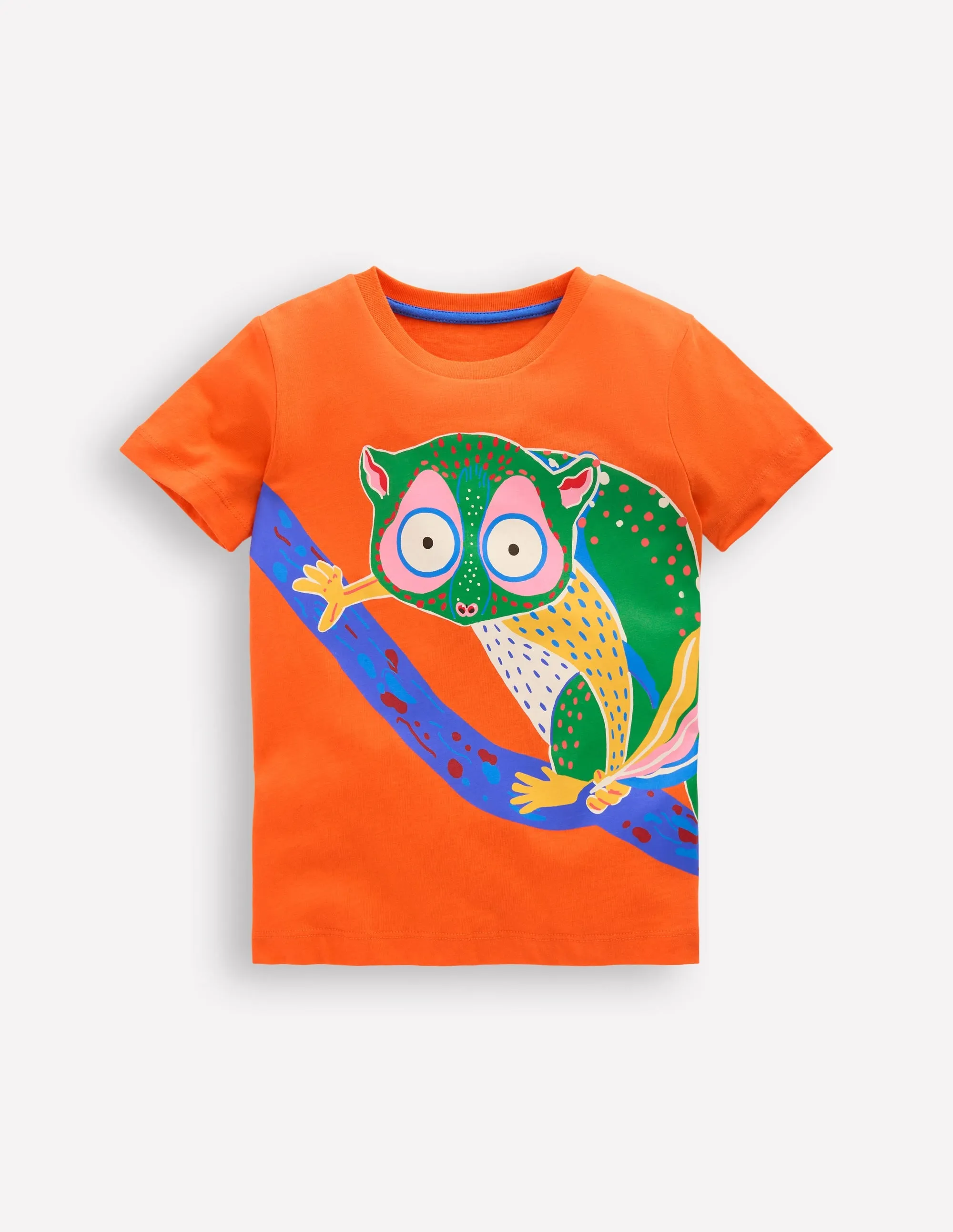 Glow-In-The-Dark T-shirt-Kiln Orange Bush Baby