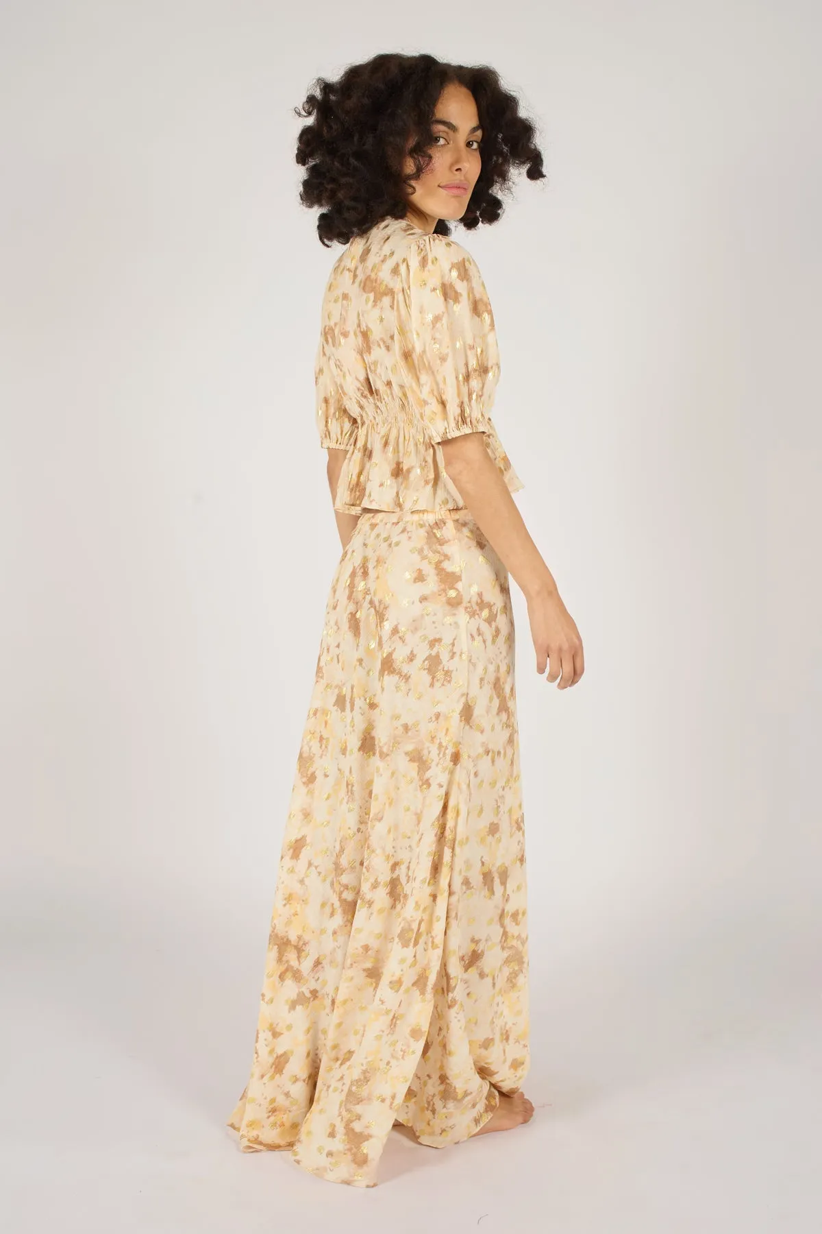 Gold Rush Margot Top in Brown
