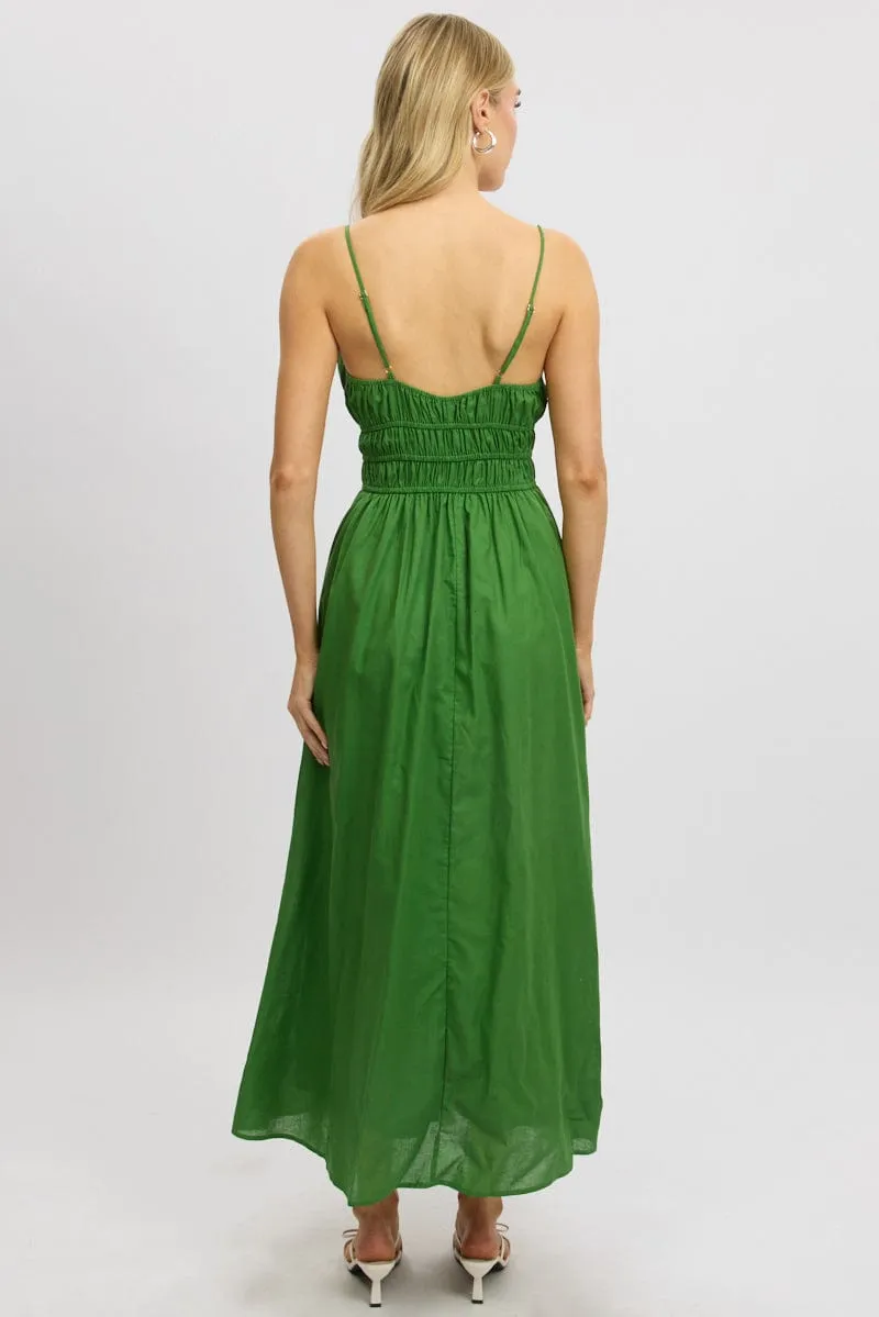 Green Maxi Dress Strappy