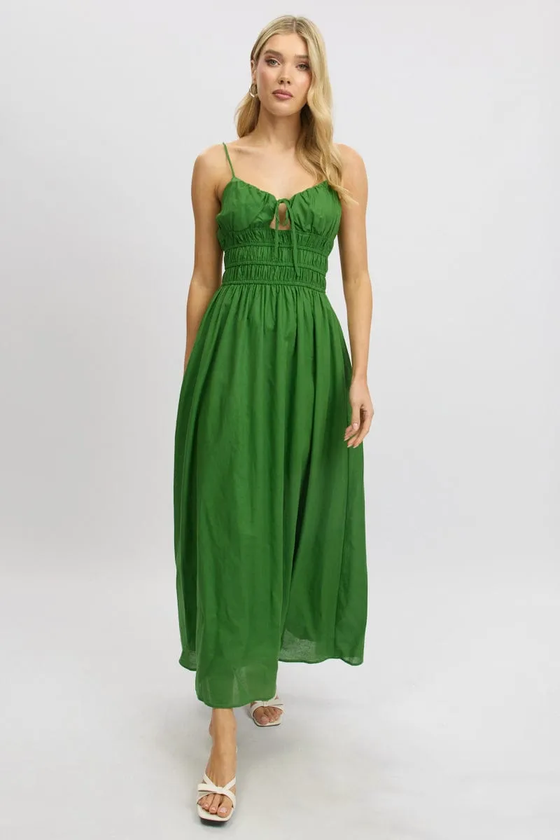 Green Maxi Dress Strappy