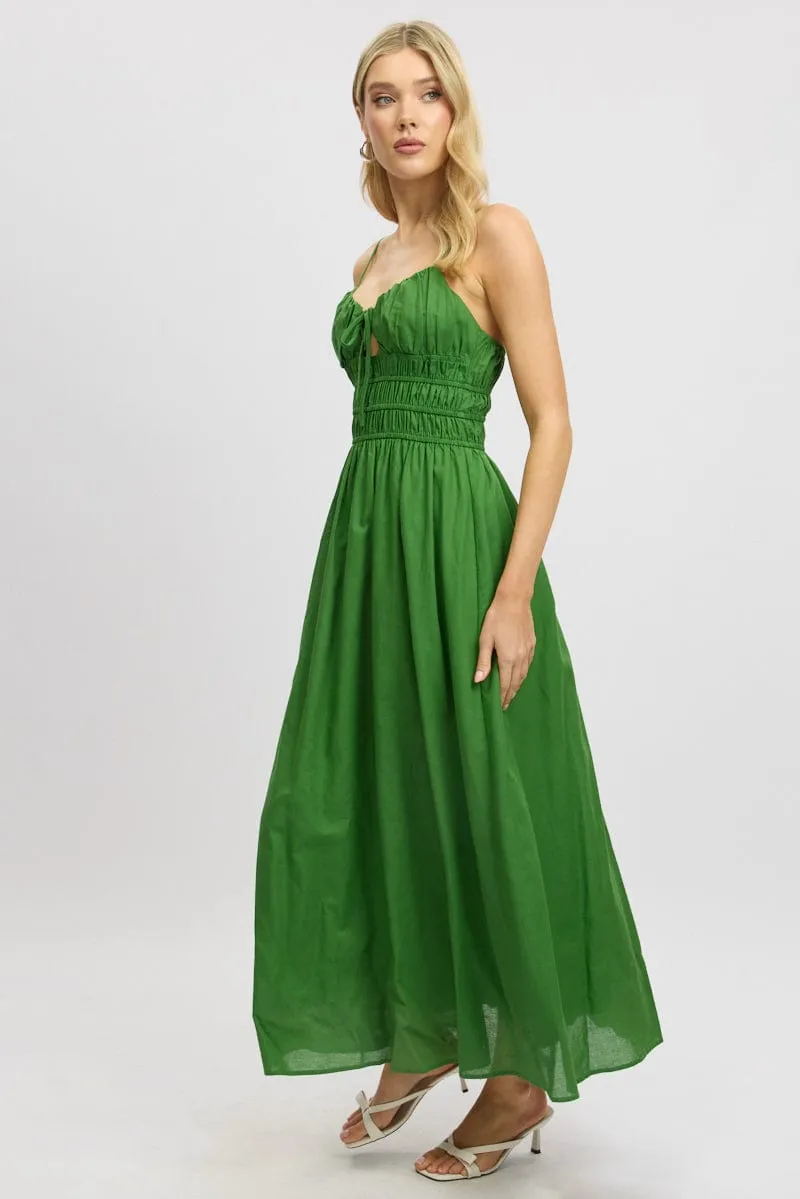 Green Maxi Dress Strappy