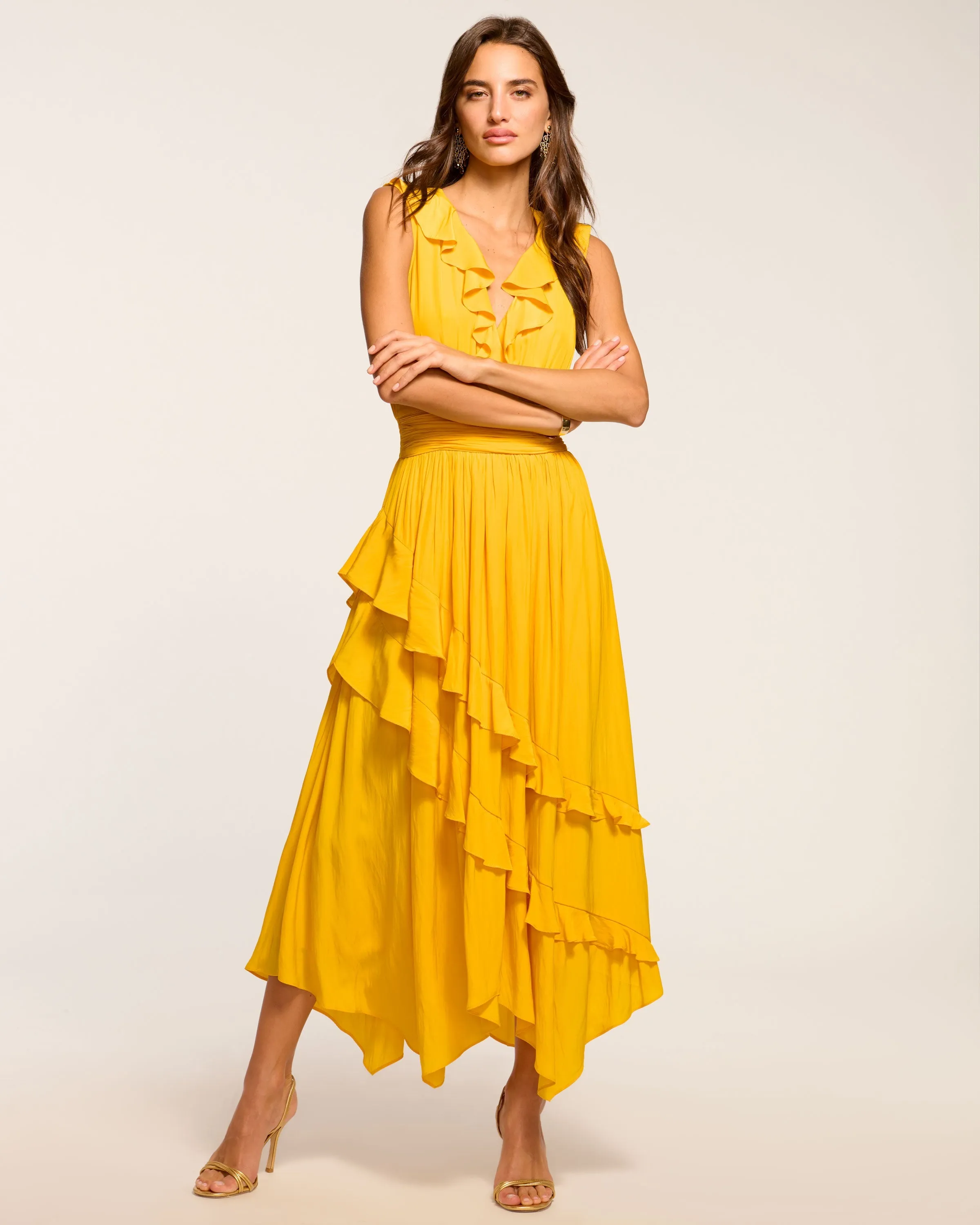 Hadlee Ruffled Midi Dress