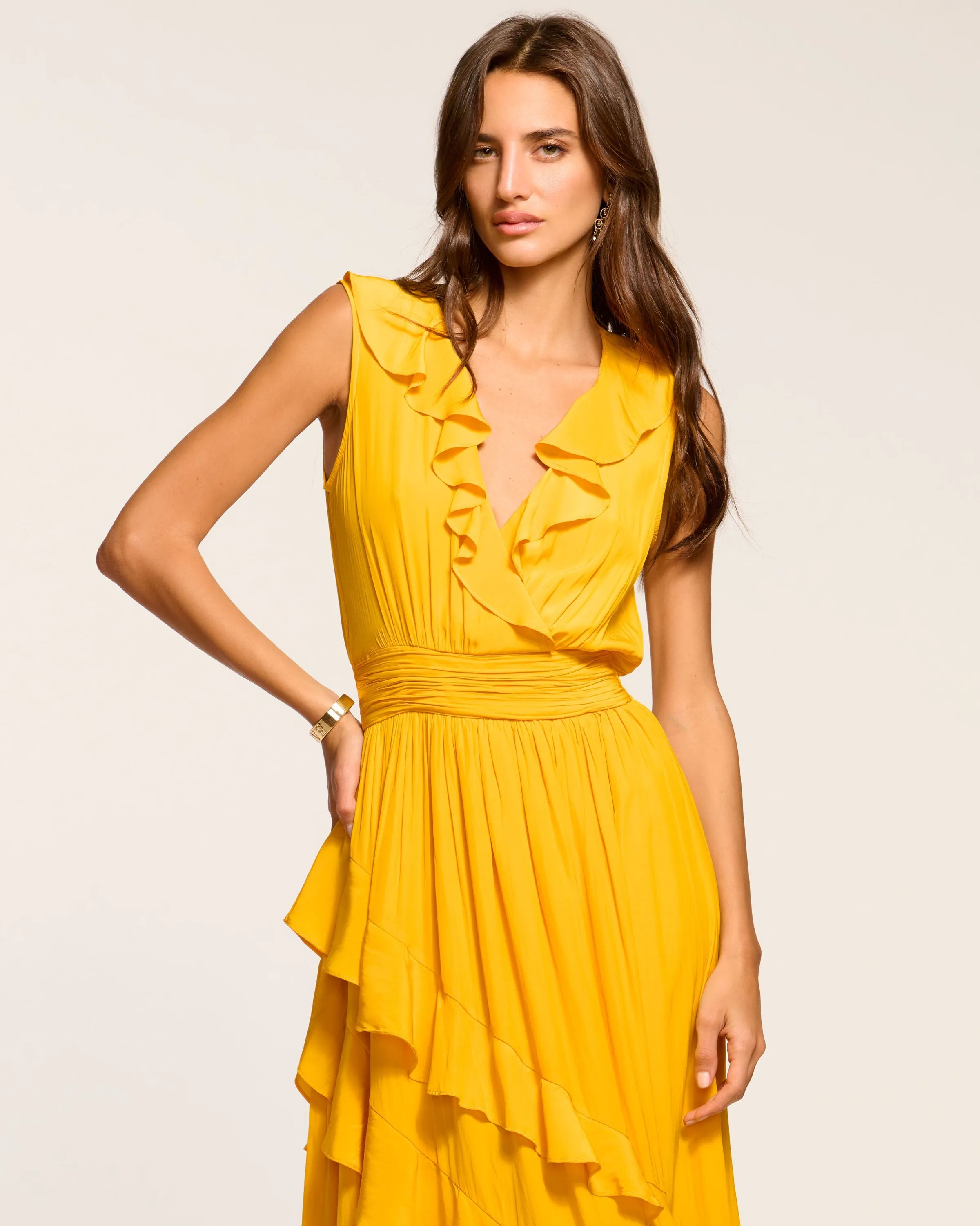 Hadlee Ruffled Midi Dress