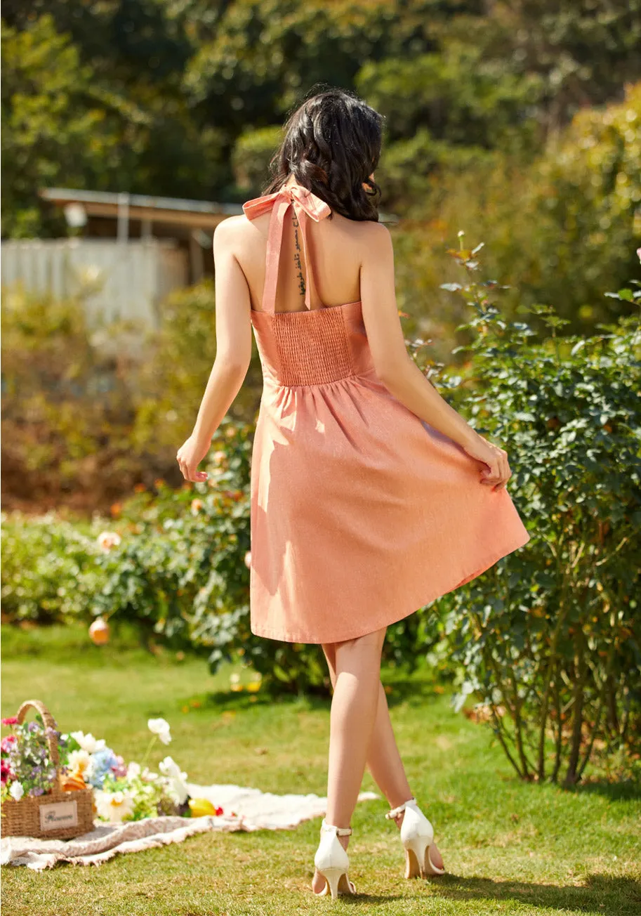 Halter Ego Fit and Flare Dress